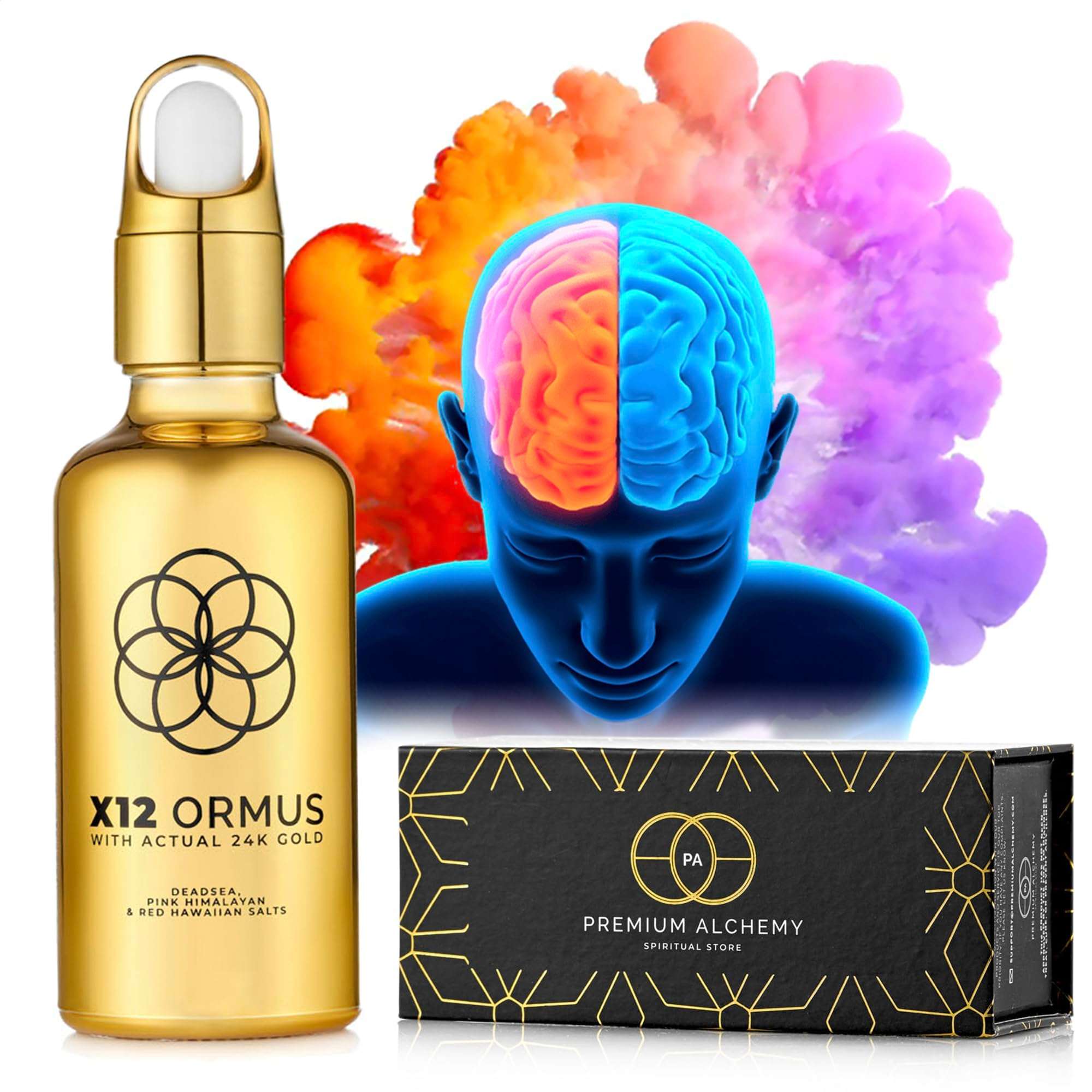 Ormus Monoatomic Gold Concentrate (High Potency x12) 3.4oz - Made by Real Alchemists - 24k Food Grade Liquid Gold, Dead Sea Salt & Pink Himalayan Salt - Image 1