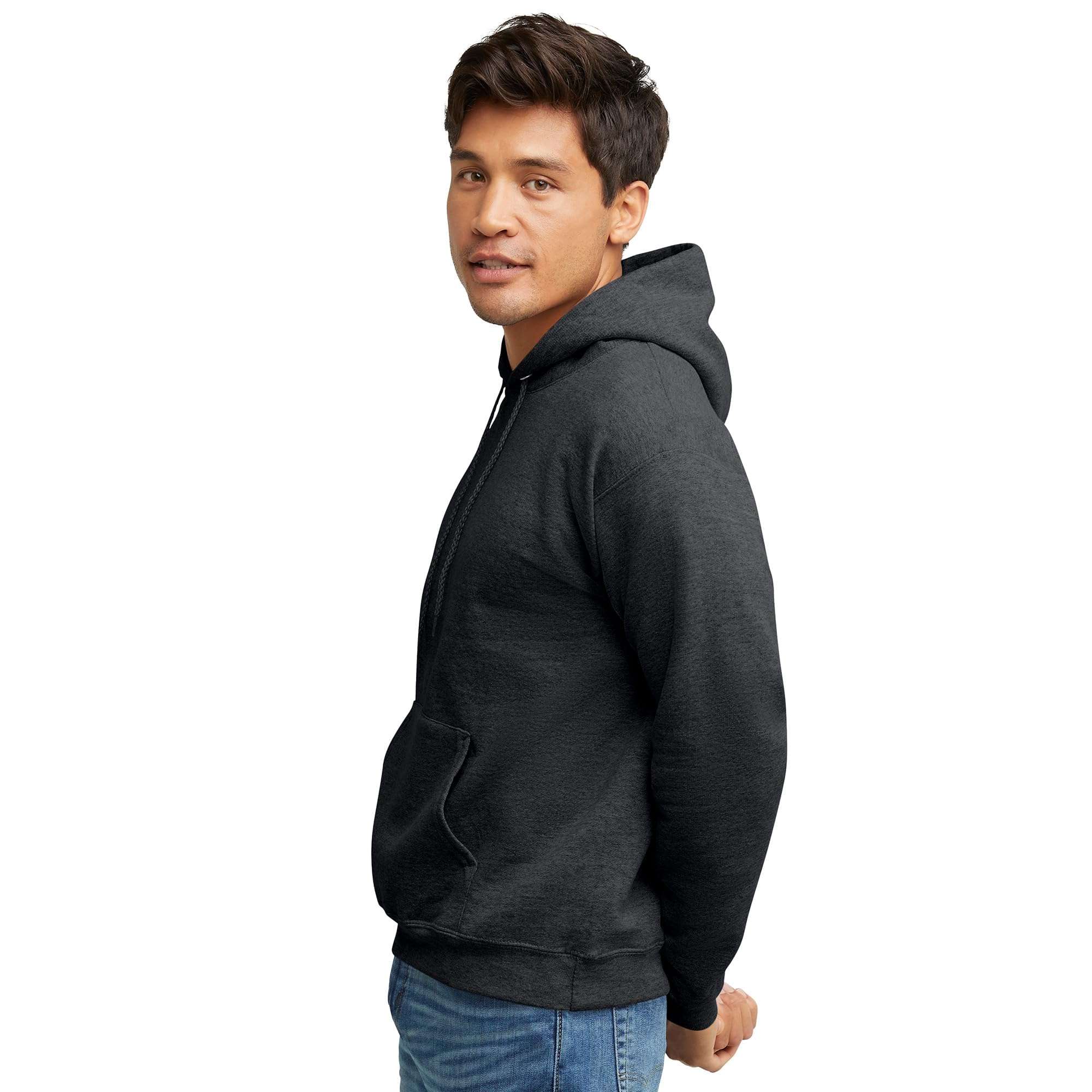 Hanes EcoSmart Hoodie, Midweight Fleece, Pullover Hooded Sweatshirt for Men - Image 4