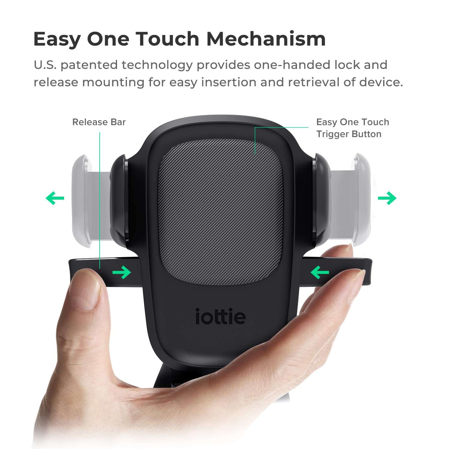 iOttie Easy One Touch Signature Dashboard & Windshield Universal Car Mount Phone Holder Desk Stand with Suction Cup Base and Telescopic Arm for iPhone, Samsung, Google, More Smartphones - Image 2
