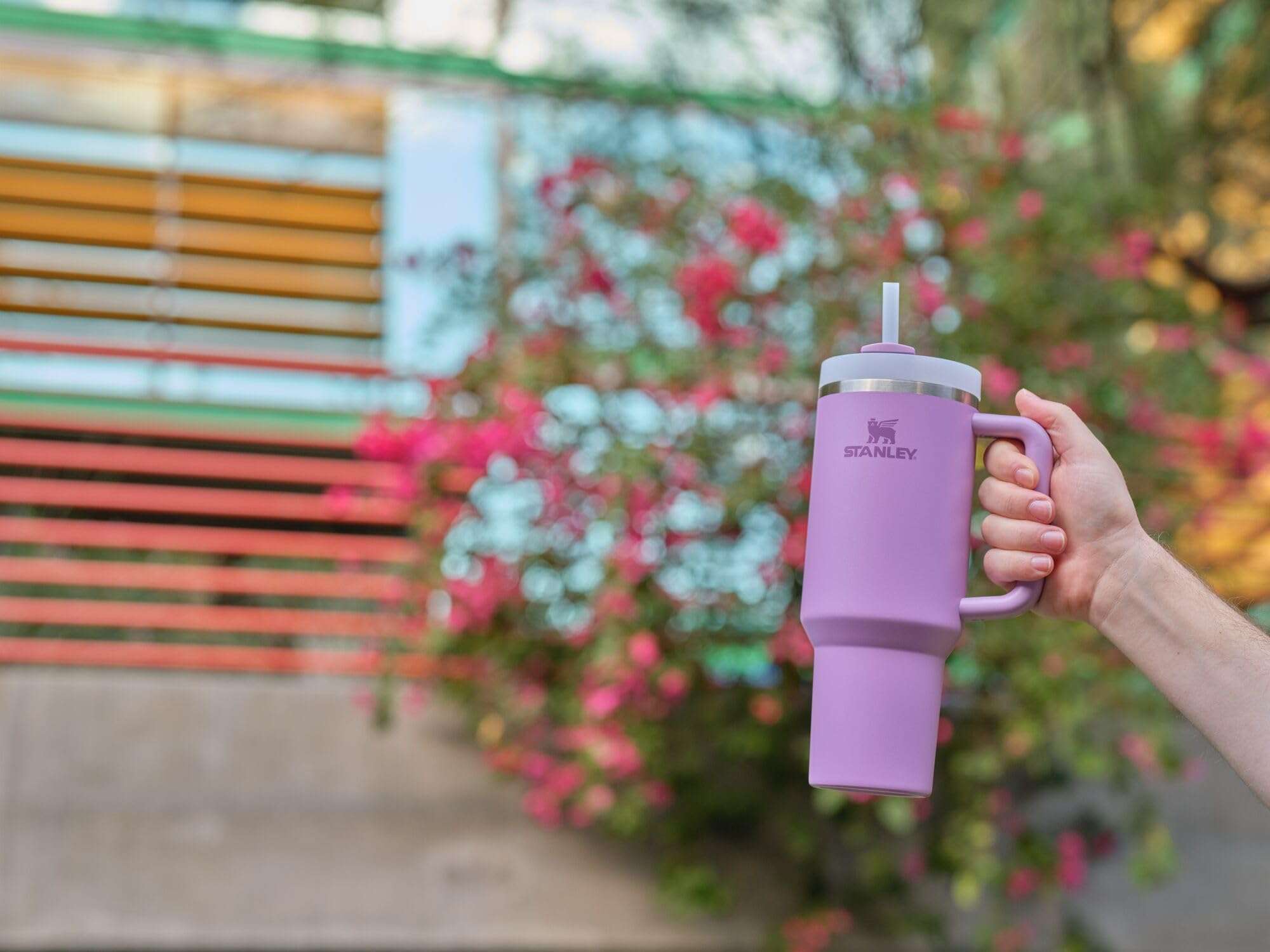 STANLEY Quencher H2.0 Tumbler with Handle and Straw 40 oz | Flowstate 3-Position Lid | Cup Holder Compatible for Travel | Insulated Stainless Steel Cup | BPA-Free | Lilac - Image 2