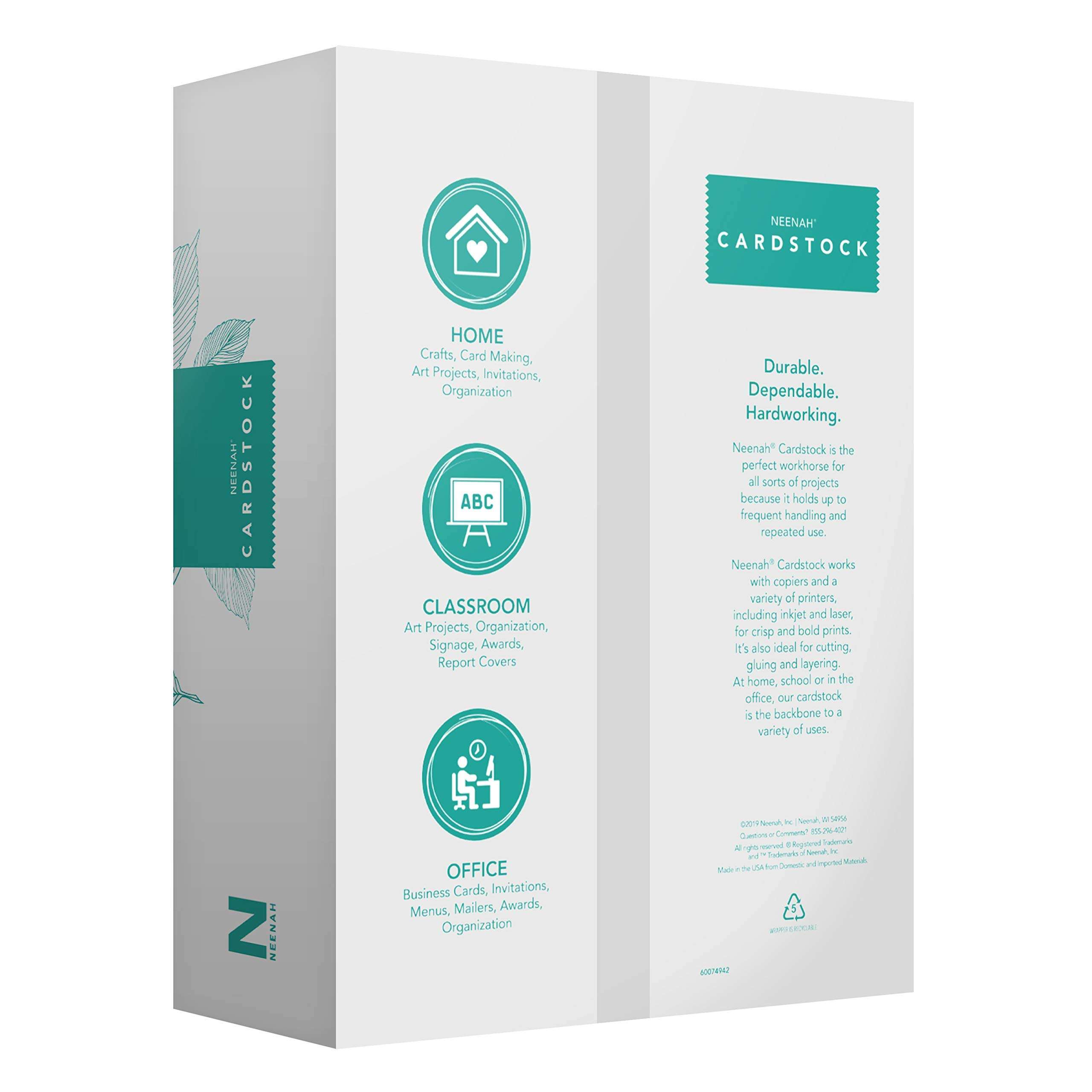 Neenah White Index Paper, Mediumweight, 300 Sheets, 199 gsm, 94 Brightness, 8.5" x 11" - MORE SHEETS! (91635) - Image 8