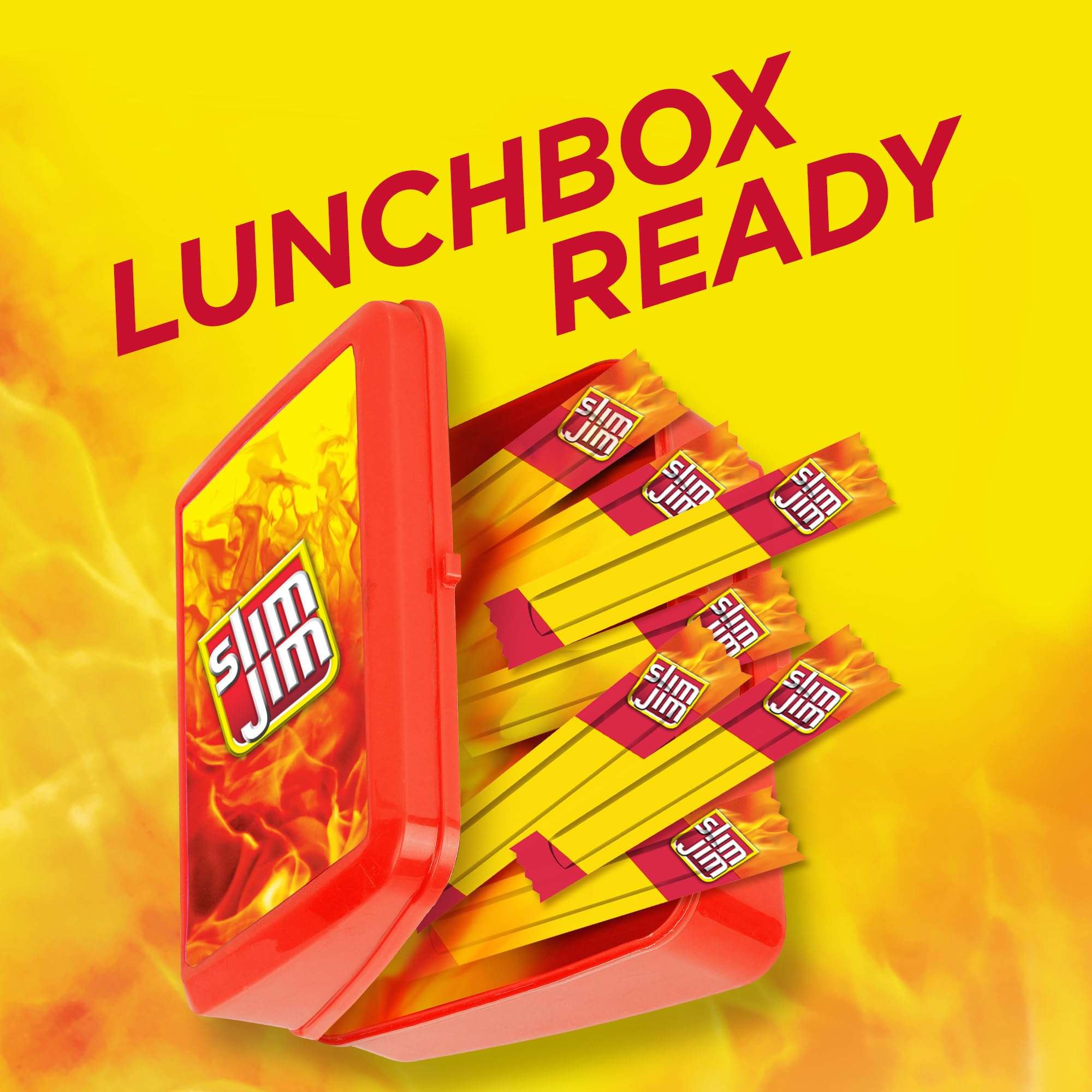 Slim Jim Smoked Meat Sticks, Original Flavor, 6g Protein Per Serving, Snack Size, Lunchbox Snack, 0.28 oz. (46 Count) - Image 7