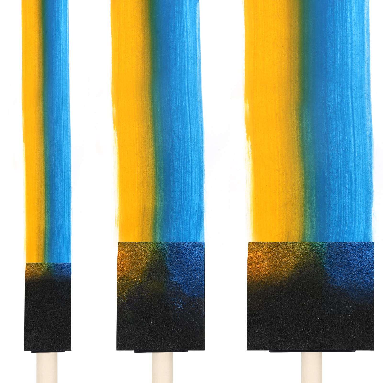 24 Pcs Foam Paint Brushes, Wood Handle Sponge Brushes for Painting, Staining, Varnishes, and DIY Craft Projects (1'', 2'' and 3'') - Image 5