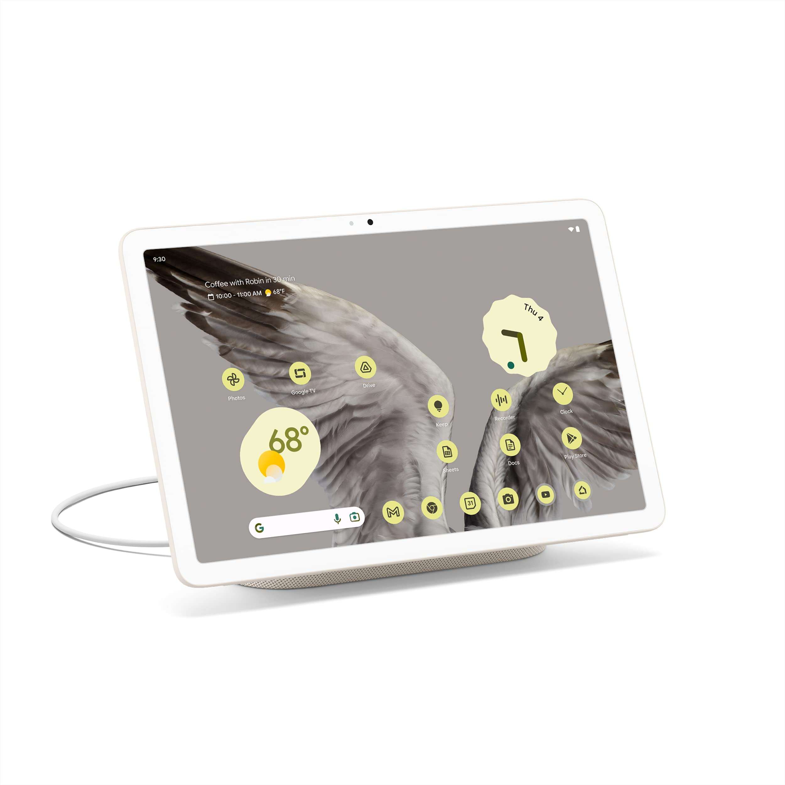 Google Pixel Tablet with Charging Speaker Dock - Android Tablet with 11-Inch Screen, Smart Home Controls, and Long-Lasting Battery - Porcelain/Porcelain - 128 GB - Image 1