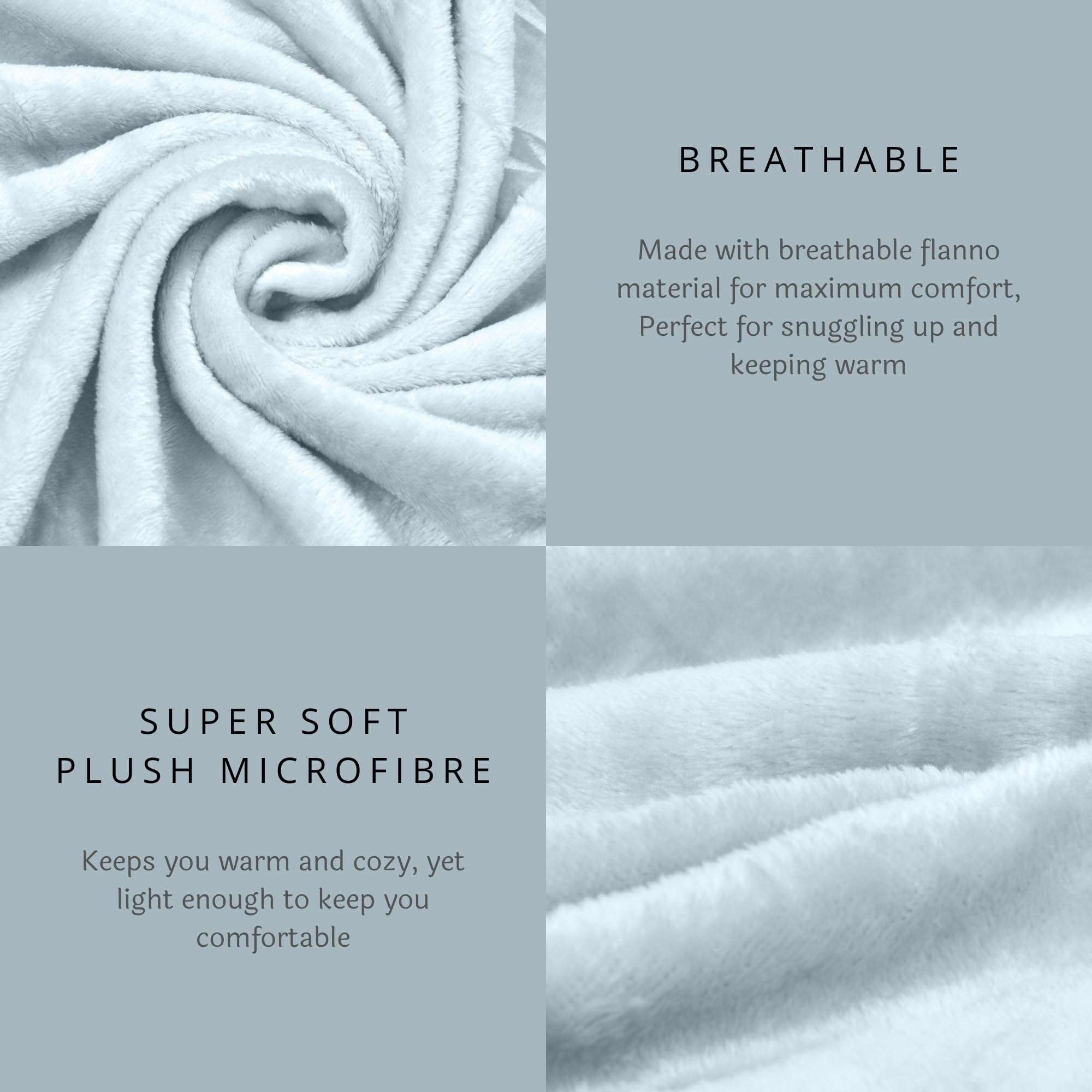 Pet Blanket - Lightweight Breathable Warm Cozy Soft Throw Blanket - Ice Water Blue - 30x40 Inches - Image 5