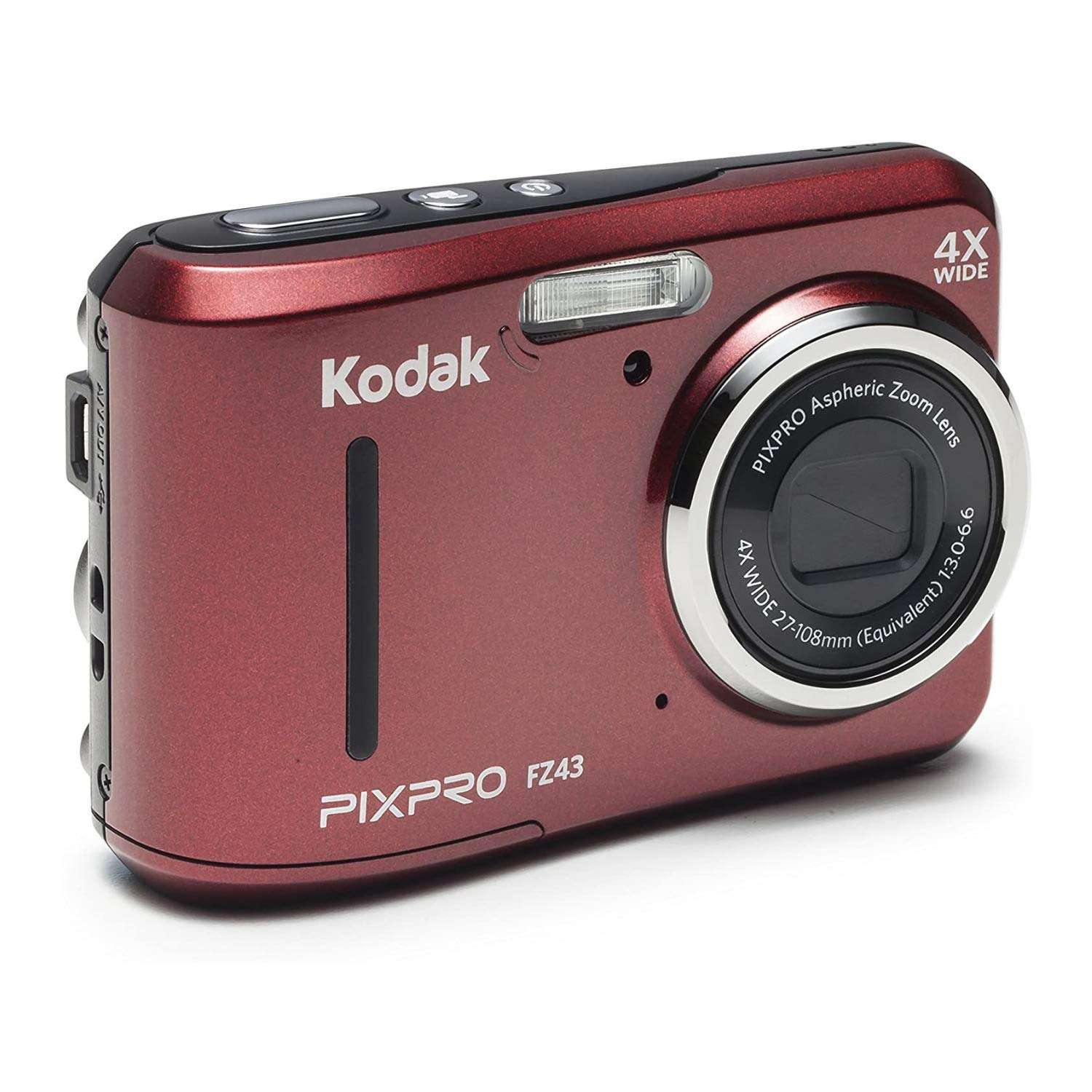 Kodak PIXPRO Friendly Zoom FZ43-RD 16MP Digital Camera with 4X Optical Zoom and 2.7" LCD Screen (Red) - Image 2