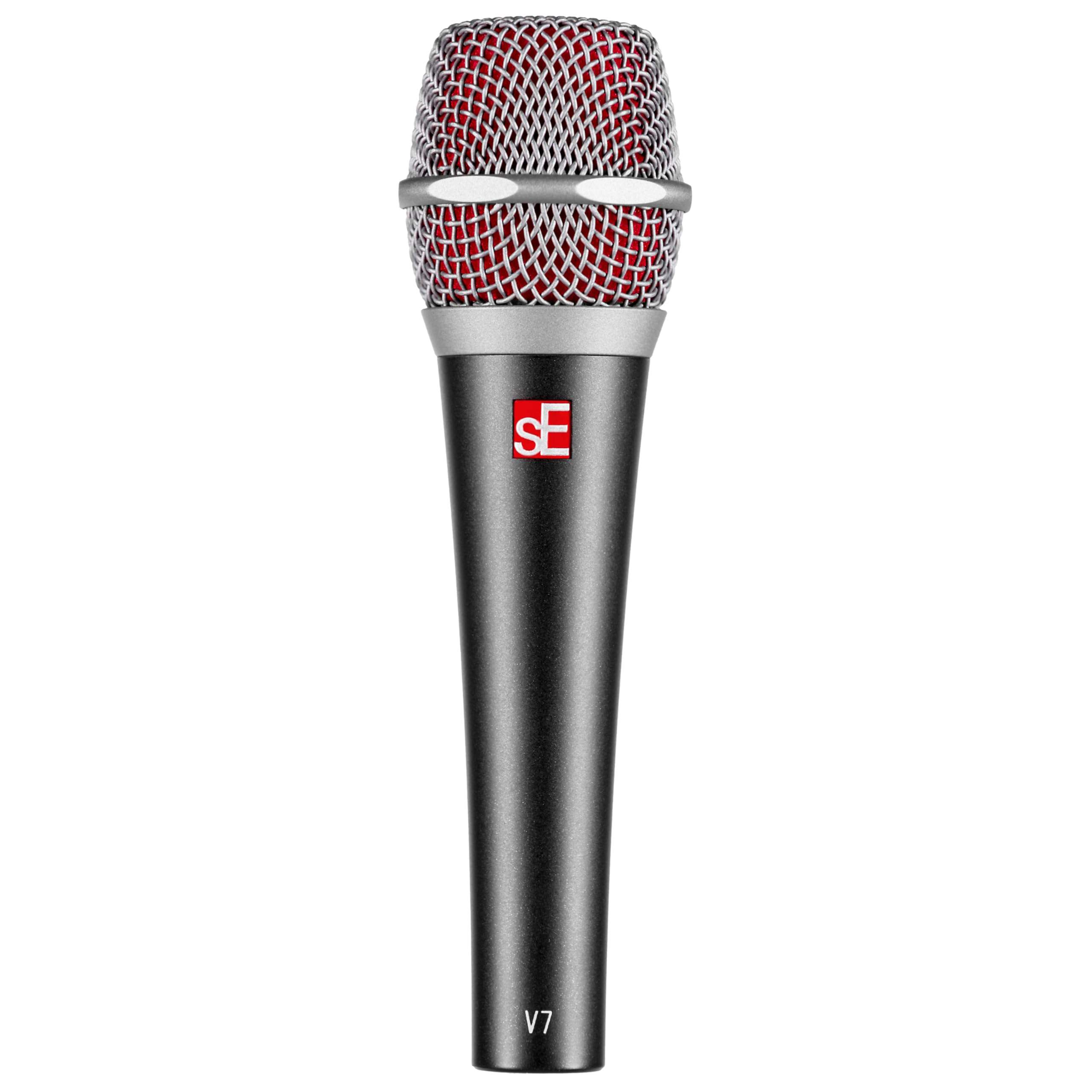 SE ELECTRONICS V7 Dynamic Microphone for Singing, Speech & Studio Recording - XLR Handheld Professional Microphone with Supercardioid Aluminum Voice Coil for Huge Gain Before Feedback - Grey - Image 1