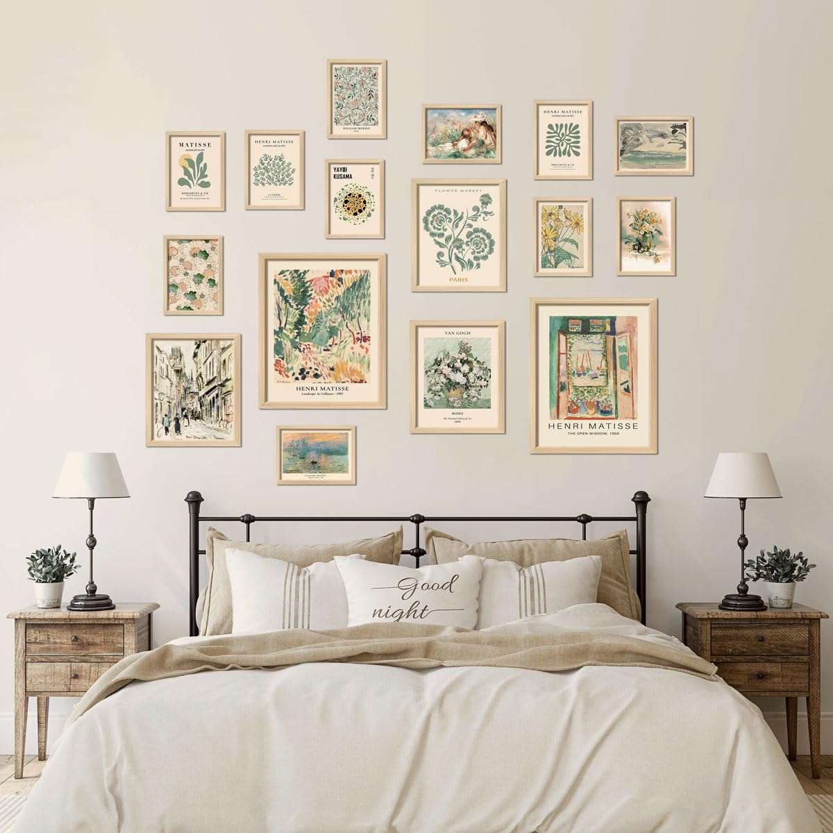 ANERZA 16 PCS Framed Sage Green Wall Art Decor, Matisse Wall Prints for Bedroom, Gallery Wall Frame Set, Abstract Posters for Living Room Aesthetic, Collage Kit Pictures, Boho Dorm Home Decor - Image 7
