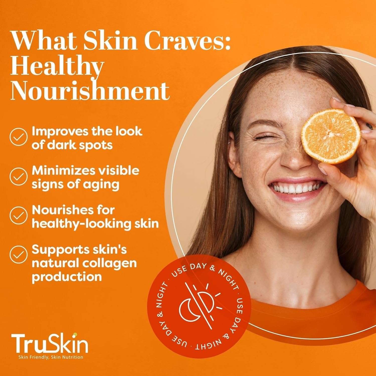 TruSkin Vitamin C Serum For Face – Anti Aging Face Serum with Vitamin C, Hyaluronic Acid, Vitamin E – Brightening Formula – Improve Appearance of Dark Spots, Tone, Fine Lines & Wrinkles, 2 Fl Oz - Image 3