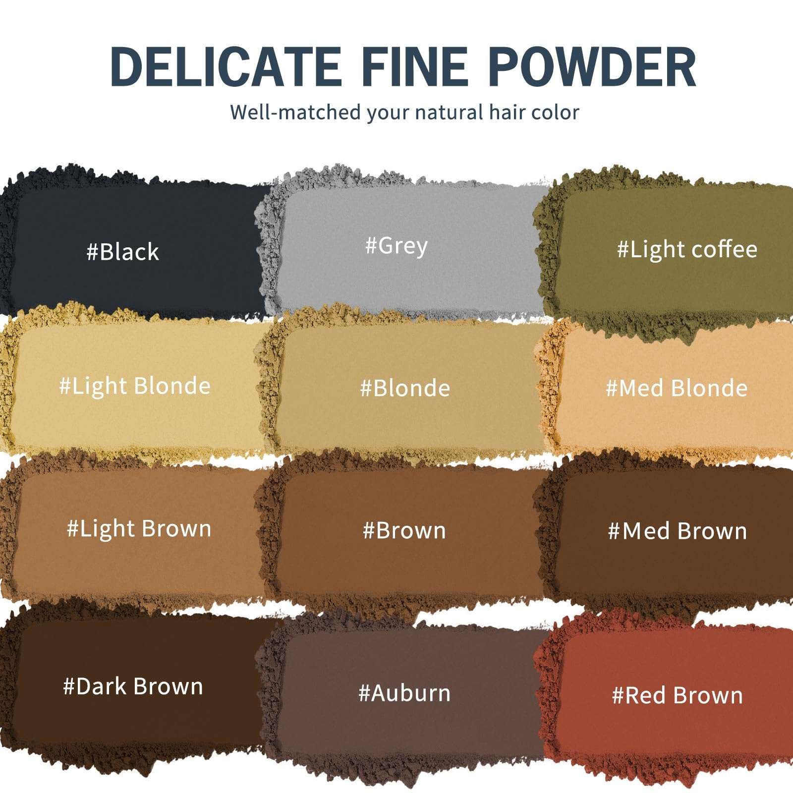 gowwim Hairline Powder(Dark Brown) Hair Root Dye, Instantly Hair Color Shadow Cover Gray Hair Root, Hair Touch-Up, Thin Hair Powder 4 g - Image 9