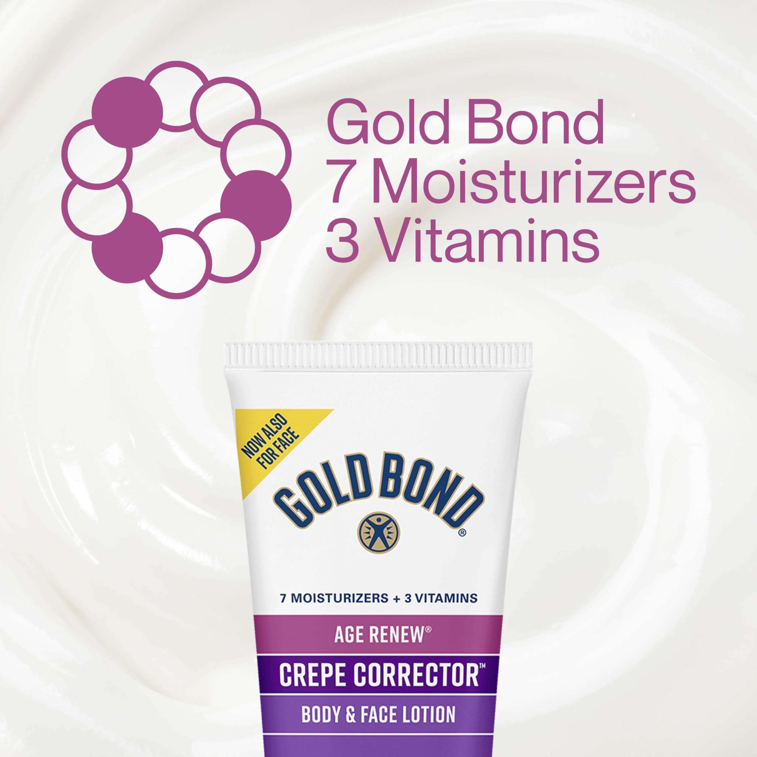 Gold Bond Age Renew Crepe Corrector Body Lotion, Replenishing & Smoothing Formula, 8 oz. - Image 3