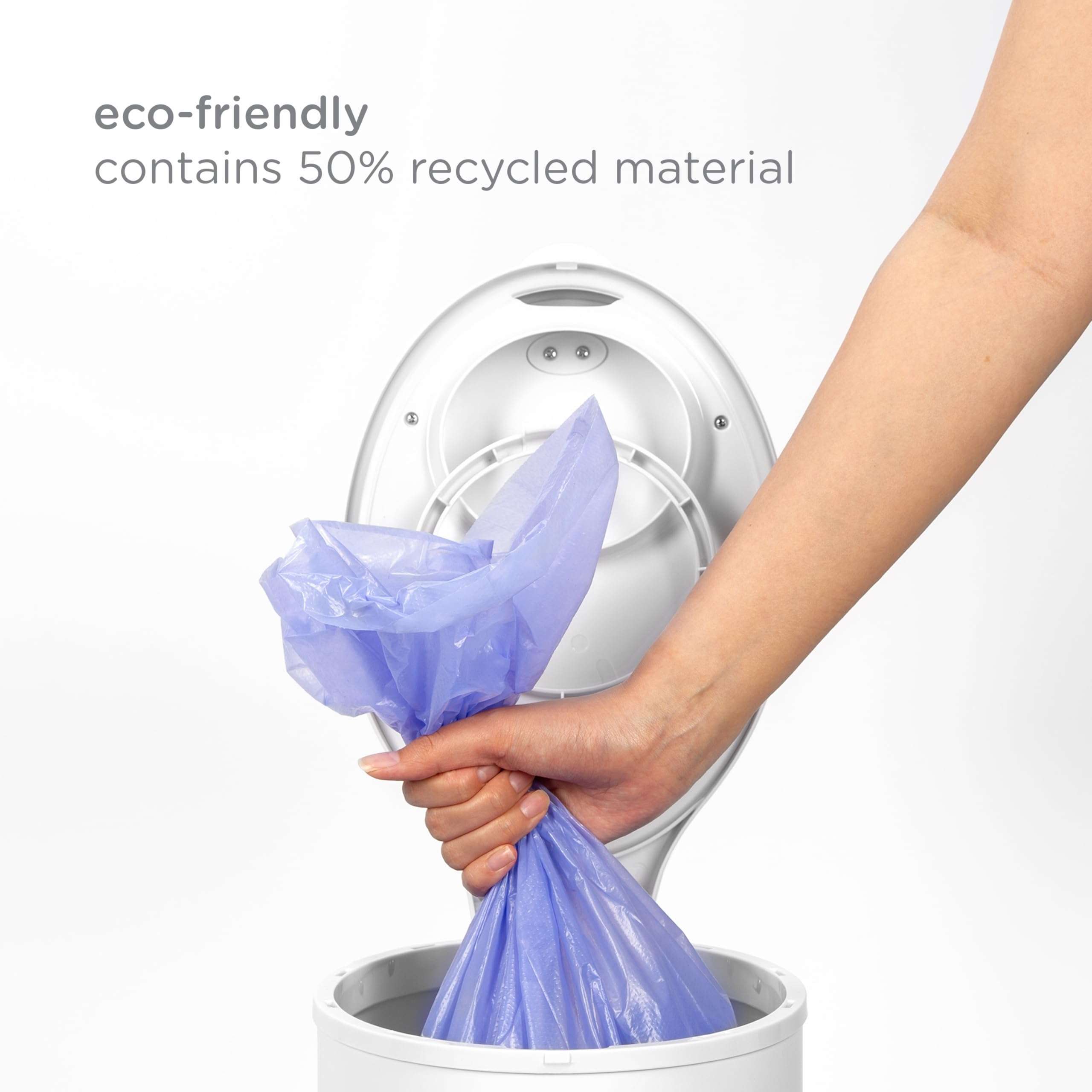 Ubbi Diaper Pail Plastic Bags, Disposable Baby Waste Bags, 3 Pack, 75 Count, 13-Gallon Bags - Image 4