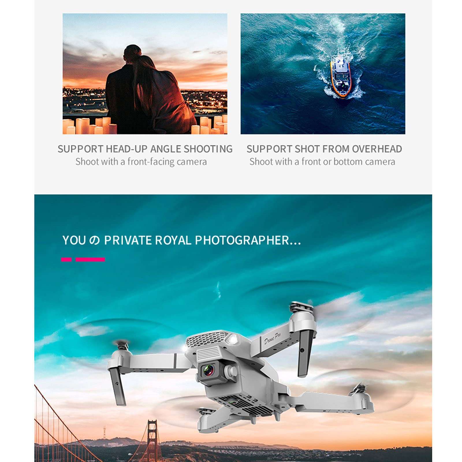 Remote Control Drones with Camera for Adults 4K & 1080P, Flying Toys with 3-level Flight Speed 4 Channel Drones with Camera Rc Plane Helicopters Cool Stuff Gifts for Men (Black) - Image 4