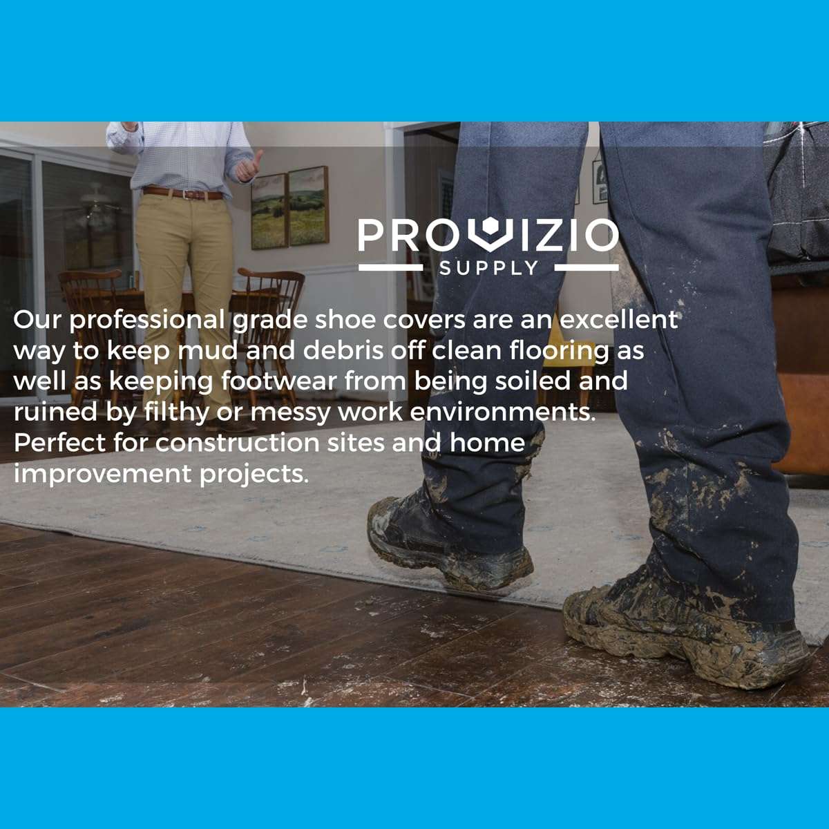 Provizio Supply Waterproof Shoe Covers Disposable Non Slip Extra Large Boot Cover - (40 Pairs) - Image 5
