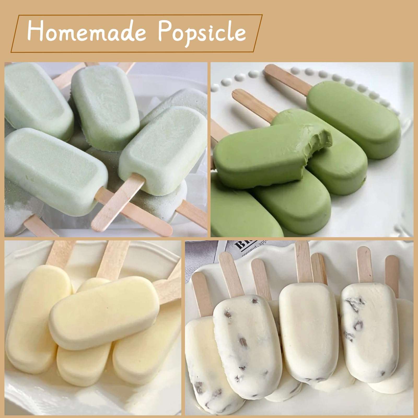 KTOJOY 100Pcs Jumbo Wooden Craft Sticks Popsicle Stick 6” Long x 3/4”Wide Treat Ice Pop for DIY Crafts，Home Art Projects, Classroom Supplies - Image 4