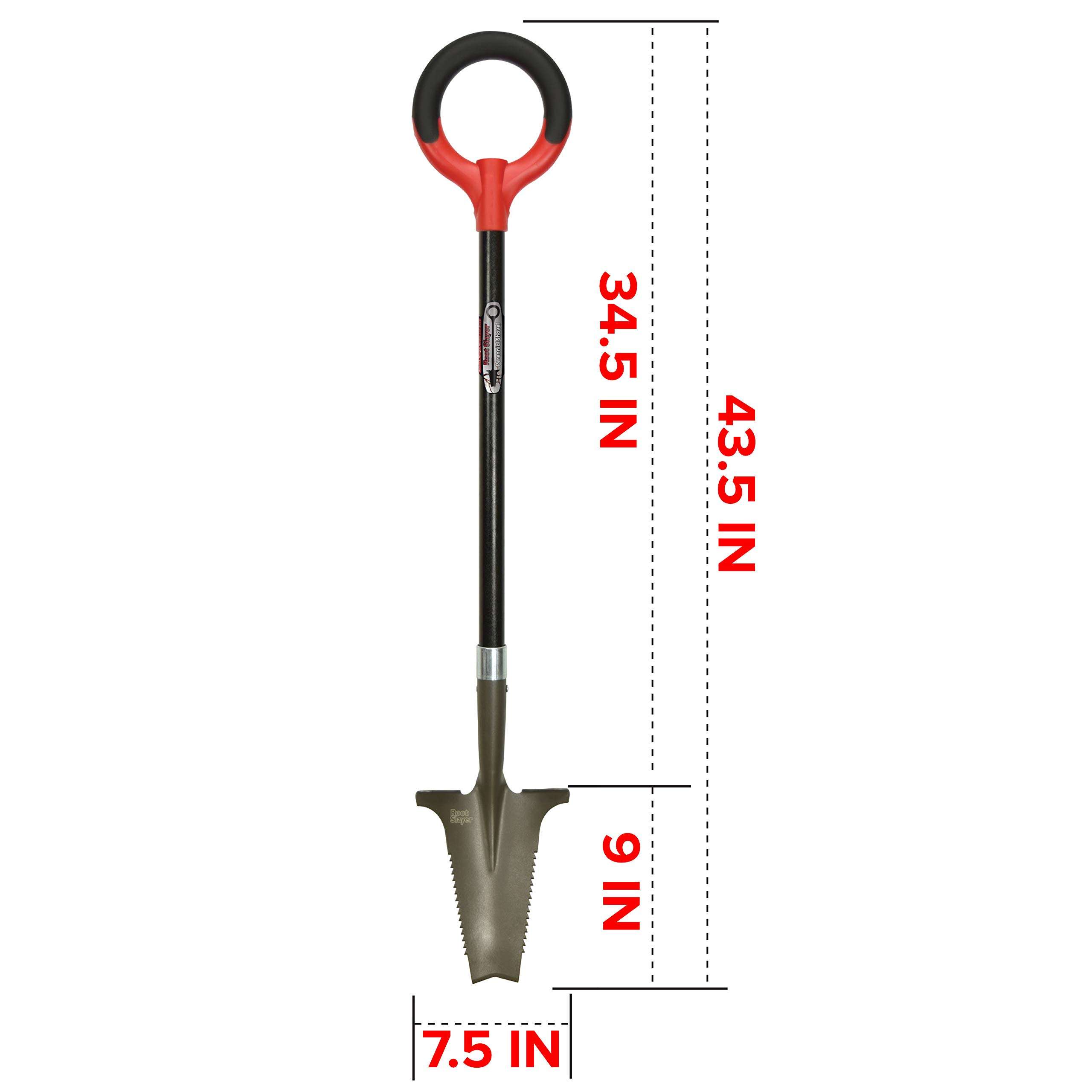 Radius Garden 23311 Root Slayer Perennial Shovel, Red - Image 3