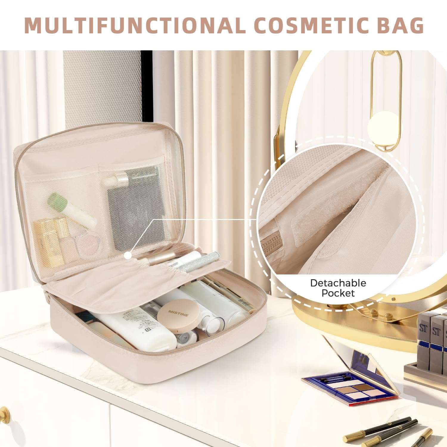 BAGAIL 8 Set Packing Cubes Luggage Packing Organizers for Travel Accessories-Cream - Image 7