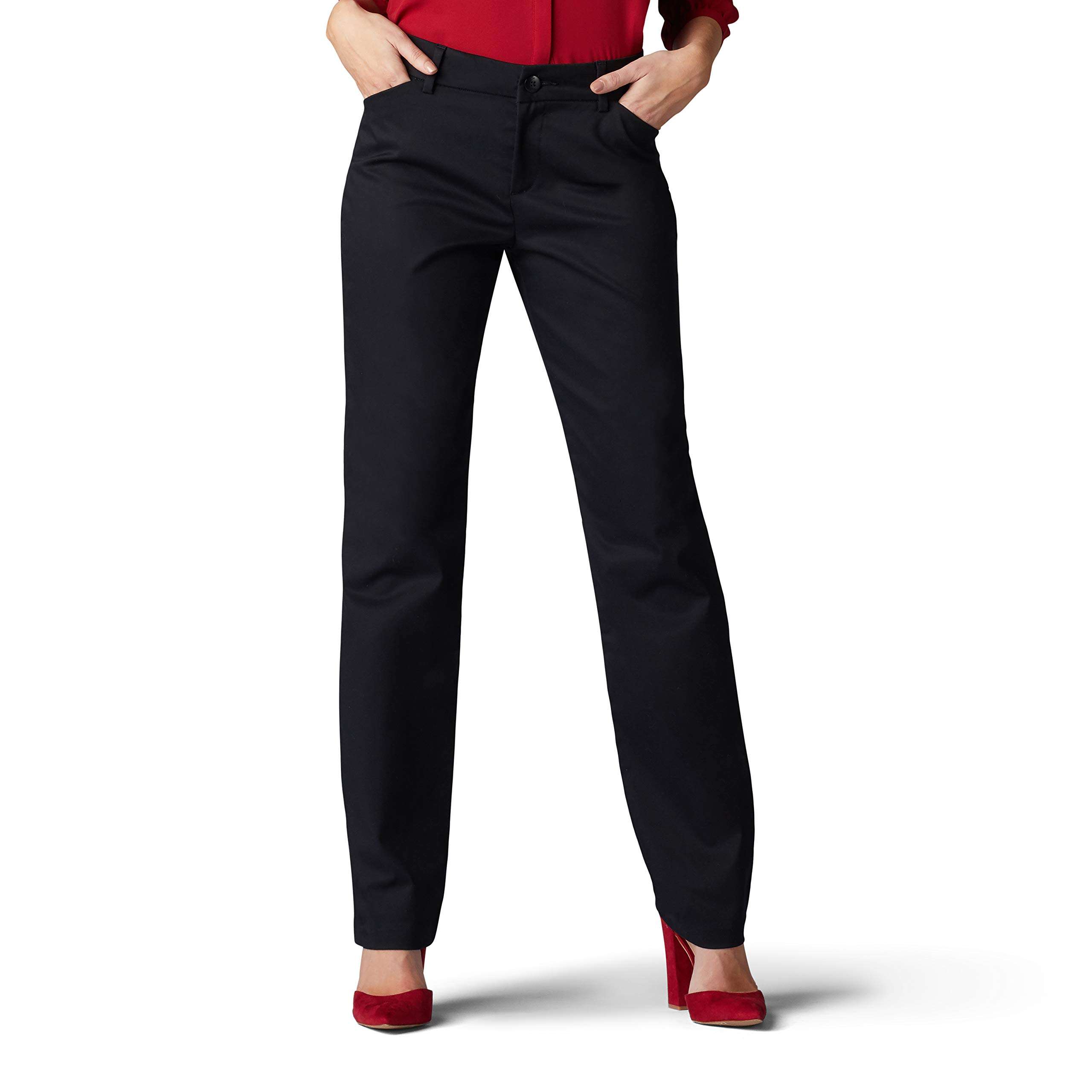 Lee Women's Wrinkle Free Relaxed Fit Straight Leg Pant - Image 1