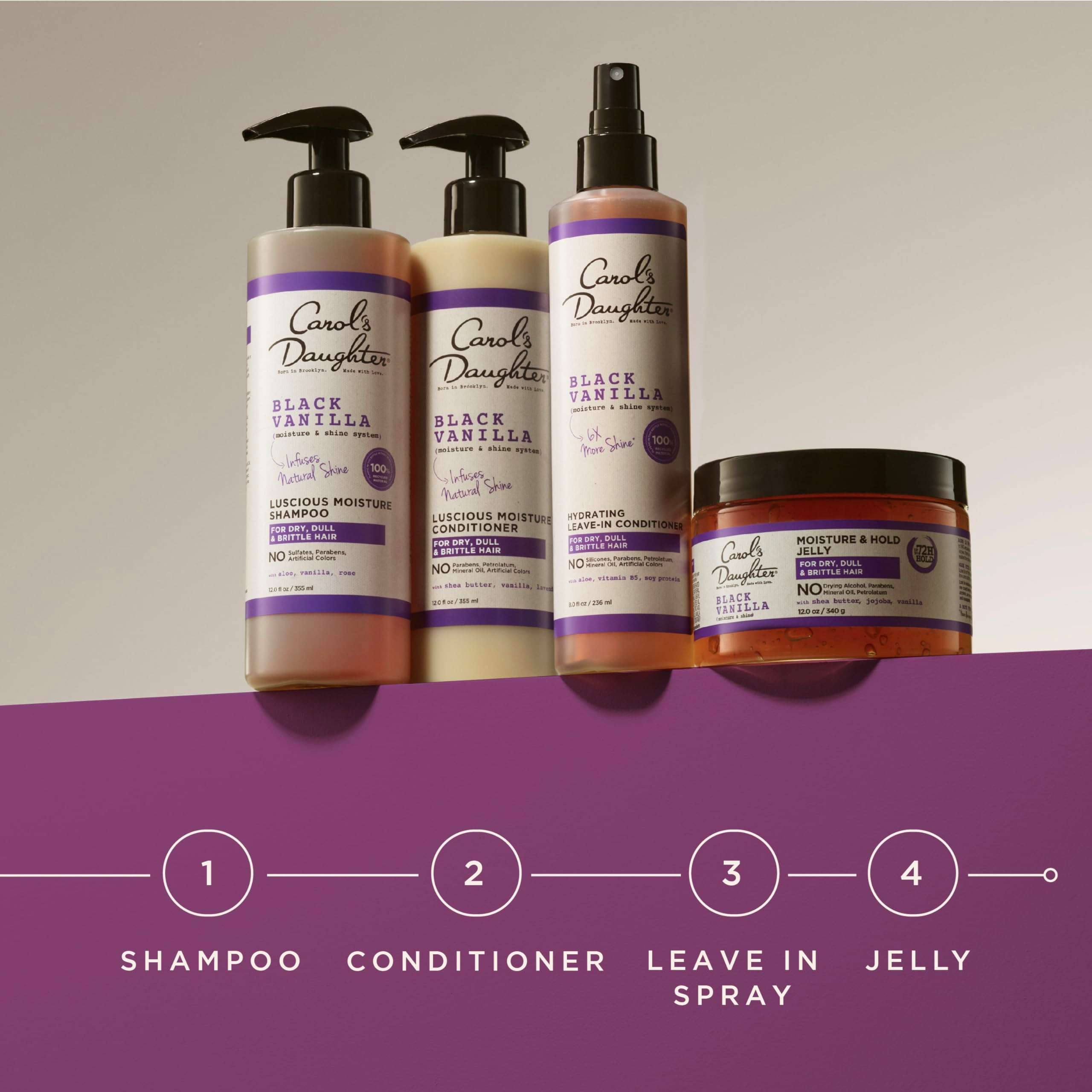 Carol's Daughter Black Vanilla Moisture Sulfate Free Conditioner for Curly, Wavy or Natural Hair, Moisturizing Hair Care for Dry, Damaged Hair, 12 Fl Oz - Image 9
