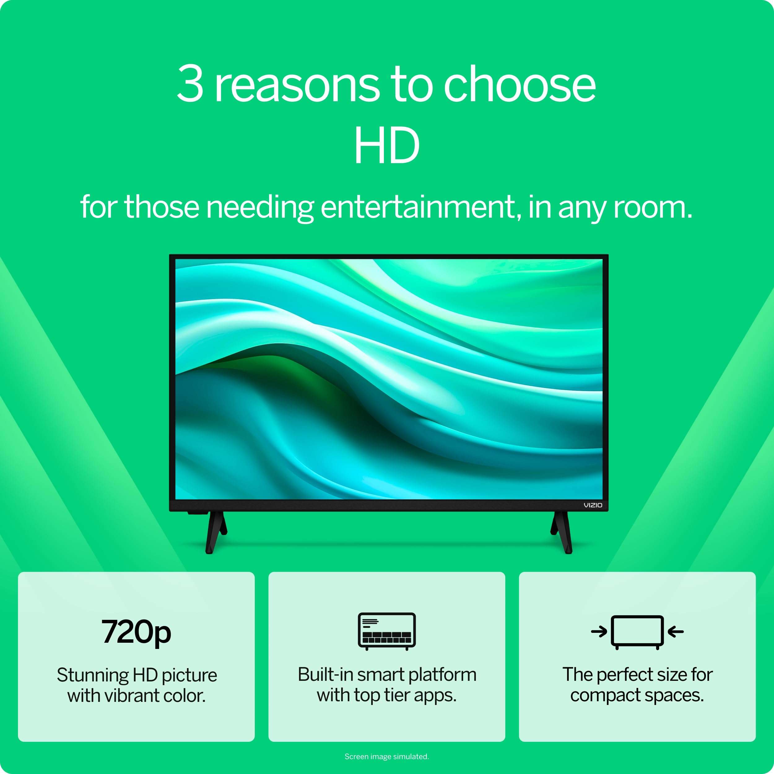 VIZIO VHD32M 32 inch Class HD 720p LED Smart TV - Image 2