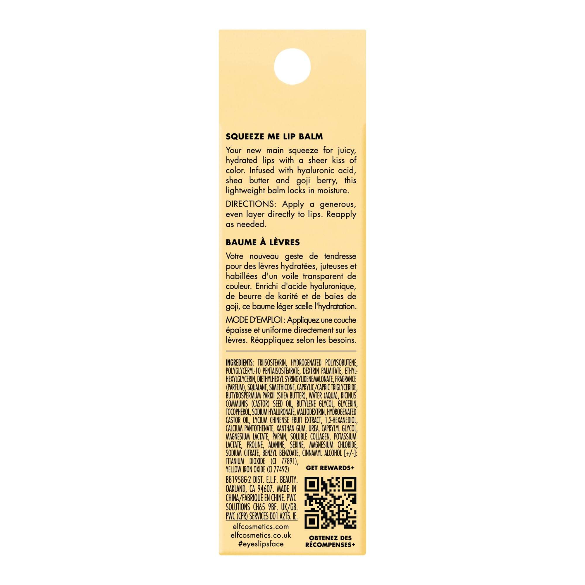 e.l.f. Squeeze Me Lip Balm, Moisturizing Lip Balm For A Sheer Tint Of Color, Infused With Hyaluronic Acid, Vegan & Cruelty-free, Vanilla Frosting - Image 6