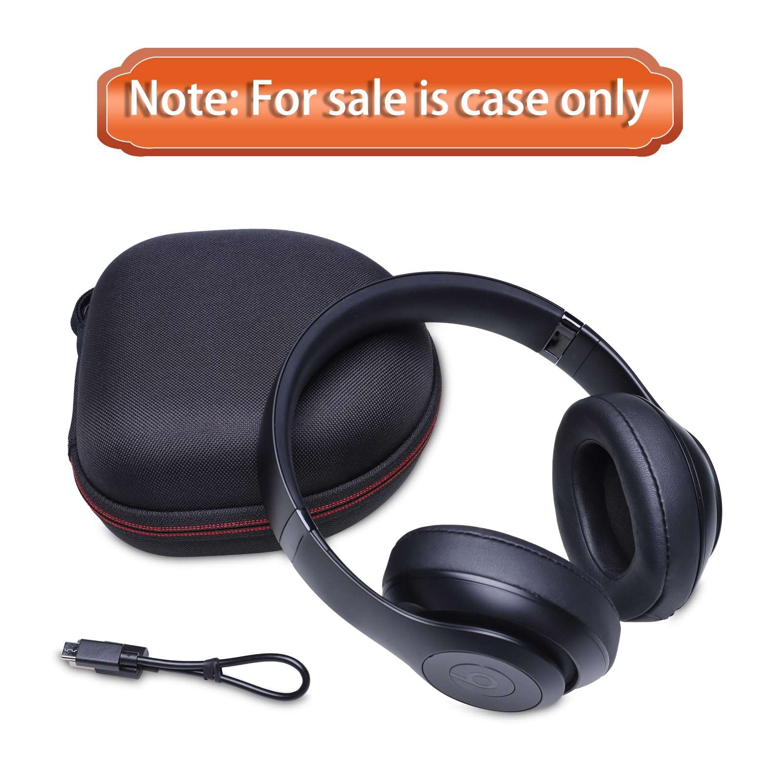Headphone Case Compatible with BERIBES/TOZO/KVIDIO/Beats/Soundcore Anker Noise Cancelling Over-Ear Headphones, Black - Image 6