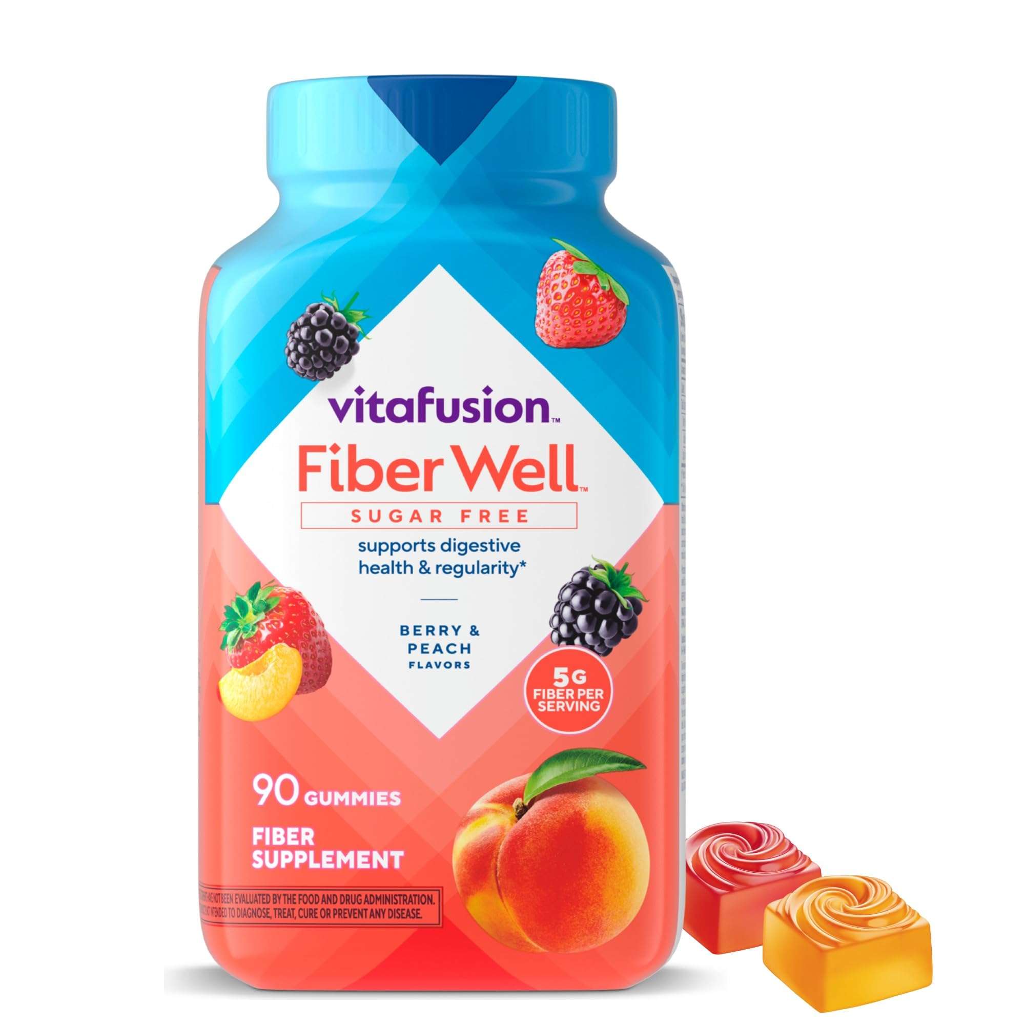 Vitafusion Fiber Well Gummy Vitamins, 90 Count (Packaging May Vary) - Image 1