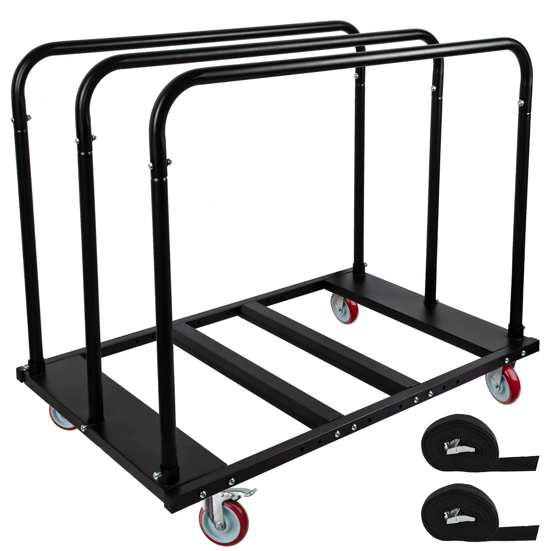 Eastrexon Folding Table Cart, Heavy Duty Table Dolly w/ 5" PU Swivel Wheels, Drywall Dolly Cart w/ 1800 LBS & 10 Table Capacity for Party Events, Hotel, Factory, Warehouse, (45.6" L x 29" W x 39" H) - Image 1