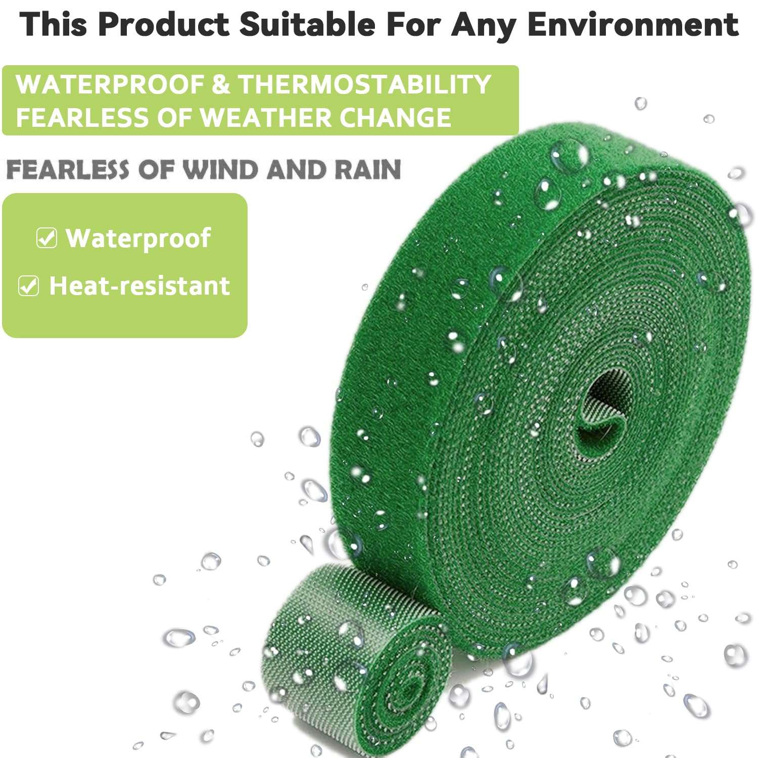 Hendont Green Garden Tie,Plant Ties for Climbing Plants,17FT Plant Supports for Effective Growing,Reusable and Adjustable,Plant Ties for Branches Flowers Tomatoes Indoor Outdoor Greenhouse - Image 4