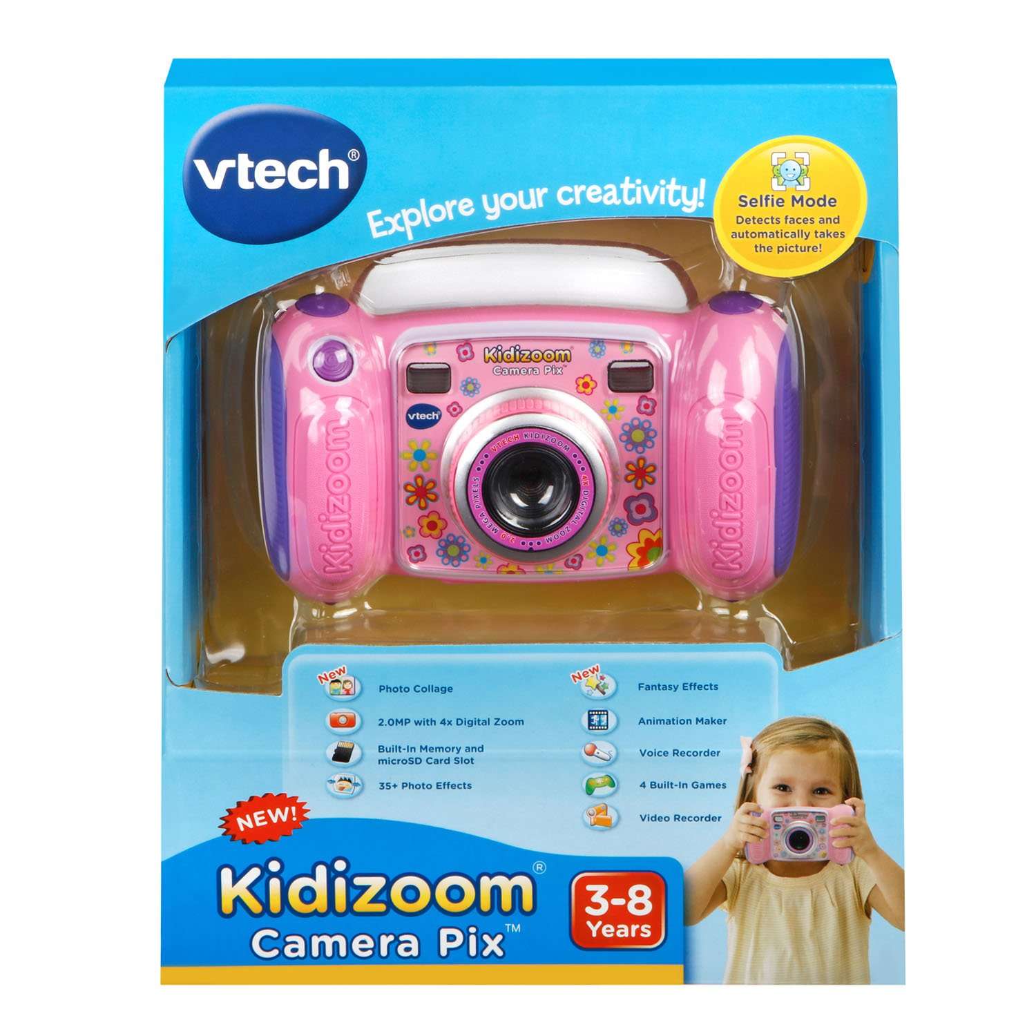 VTech KidiZoom Camera Pix, Pink - Image 8