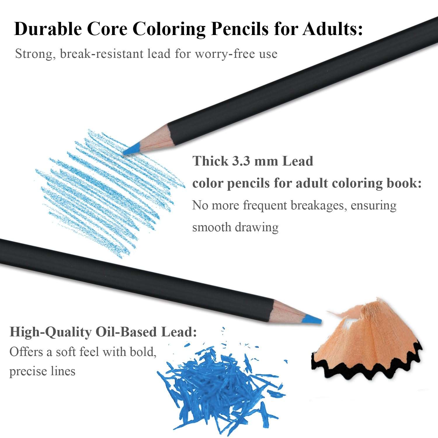 Yagol Colored Pencils for Adult Coloring Books, 72 Color Pencil Set, Soft Core Color Pencils for Adult Coloring Book, Coloring Pencils for Adults - Drawing, Sketching, Blending & Shading-Art Supplies. - Image 3