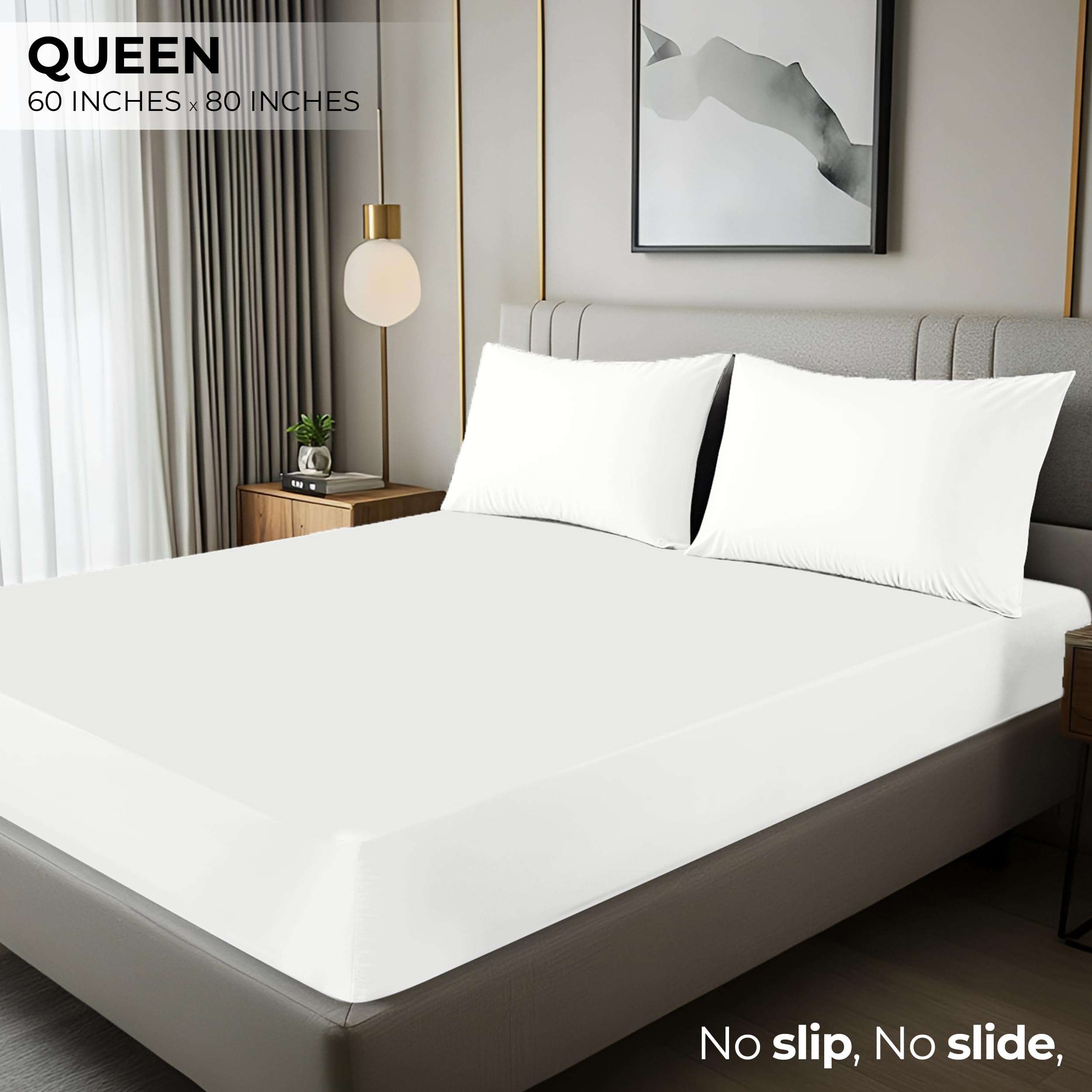 Utopia Bedding Queen Fitted Sheet - Bottom Sheet - Deep Pocket - Soft Microfiber - Shrinkage and Fade Resistant - Easy Care -1 Fitted Sheet Only (White) - Image 2
