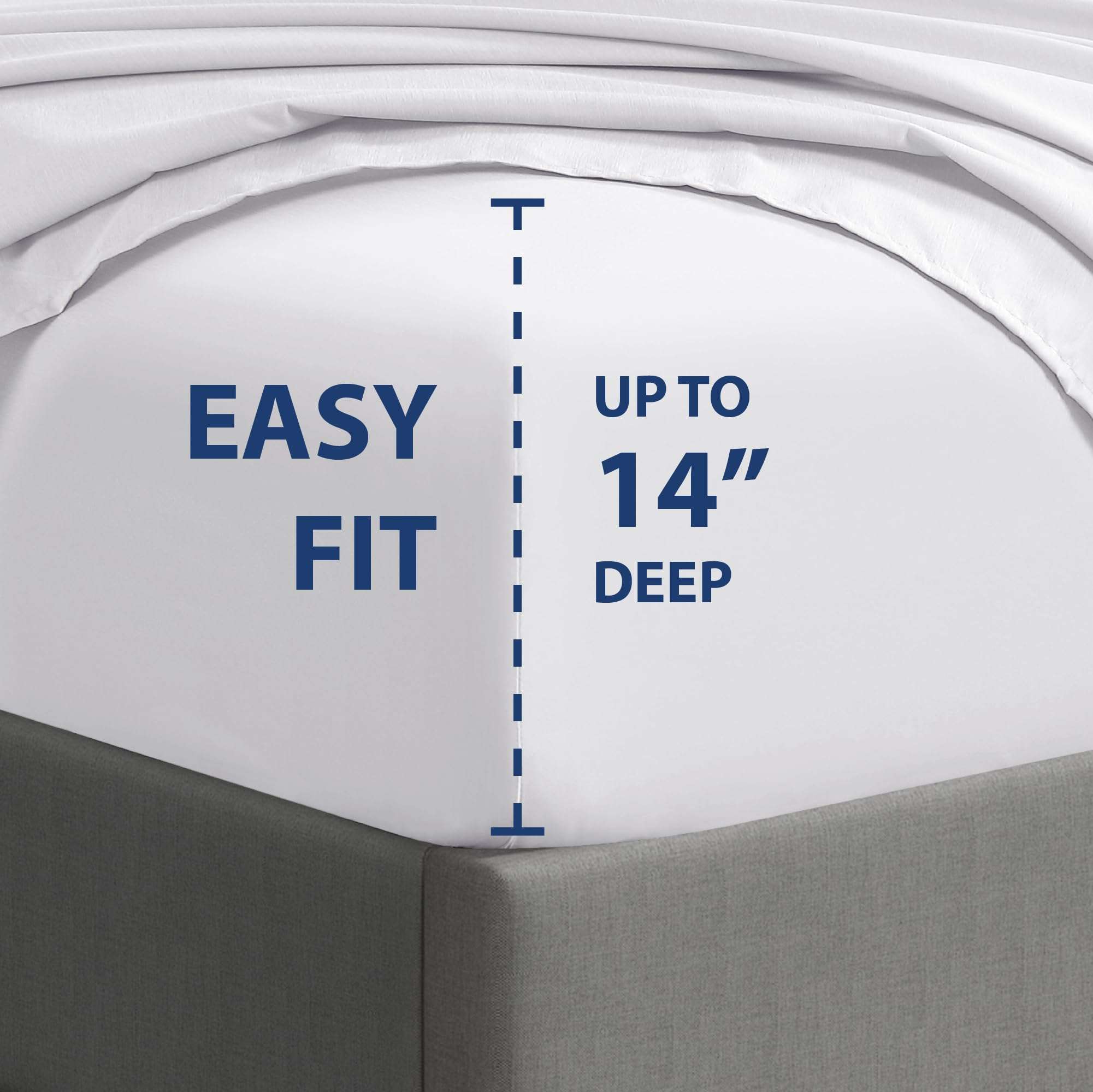 Cathay Home Essentials Ultra Soft Hypoallergenic Wrinkle Resistant Double Brushed Microfiber Bedding Sheet Set, White, King - Image 3