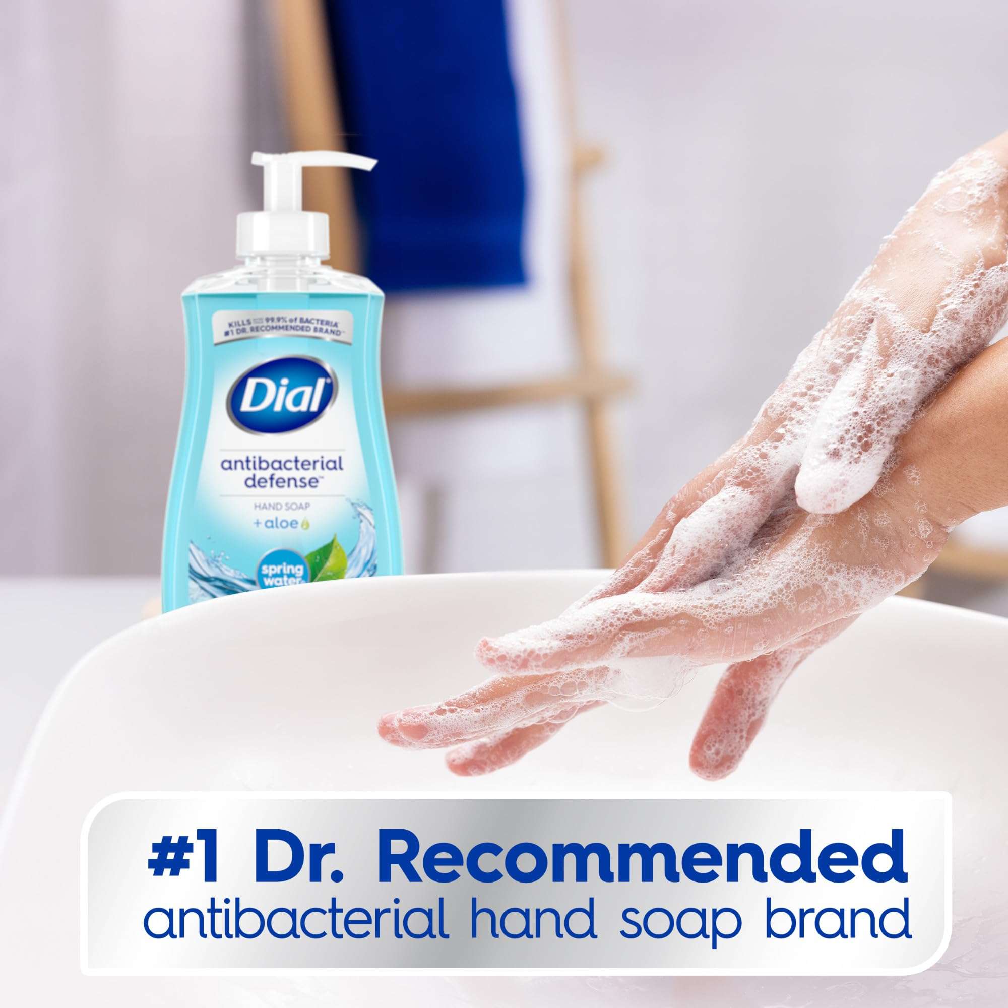 Dial Antibacterial Liquid Hand Soap, Spring Water, 11 fl oz (Pack of 4) - Image 5