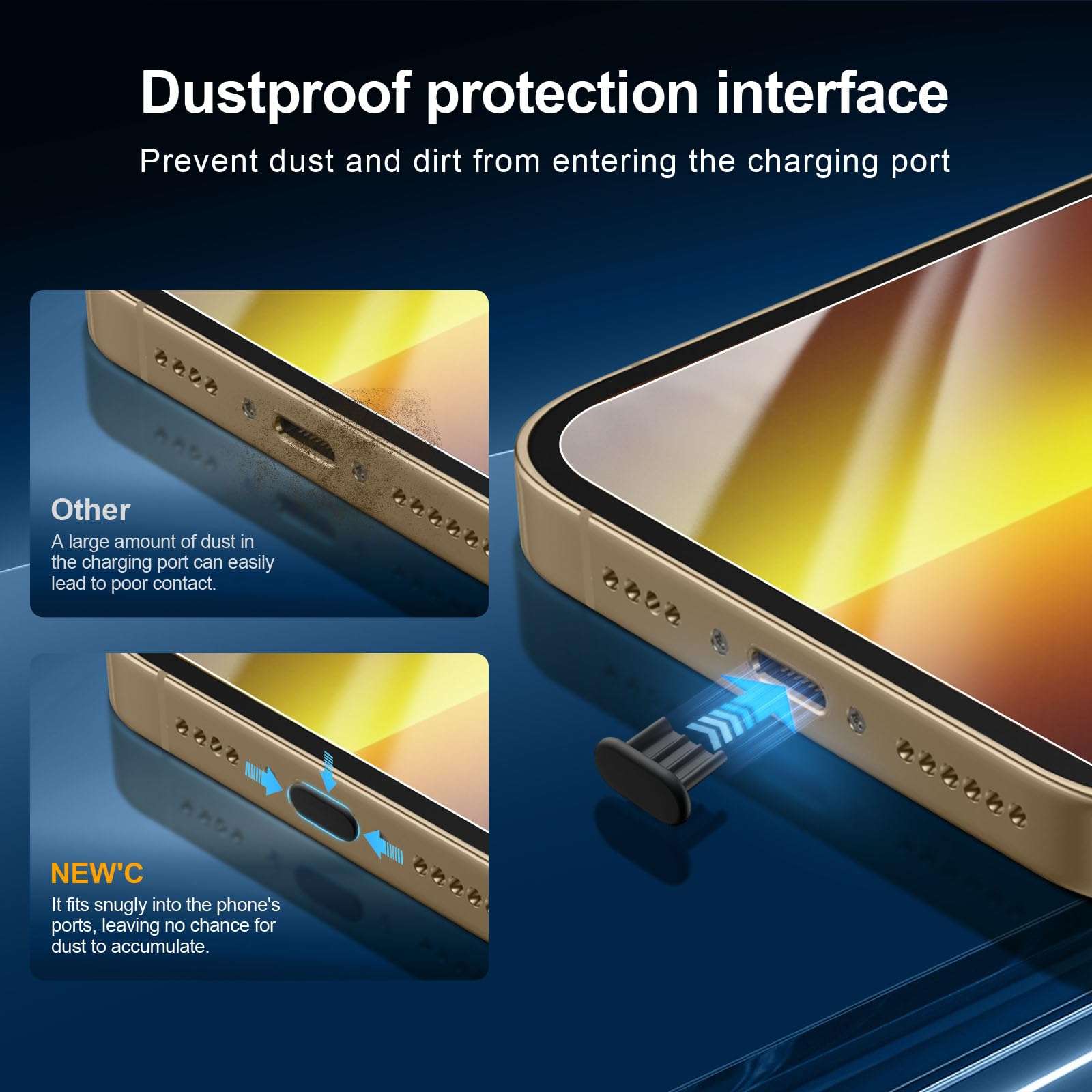 NEW'C 3x iPhone 13 Pro Max Screen Protector (6.7") + 3x Camera Lens | Sensor Protection | Dust Plug | Case Friendly | Tempered Glass Film | Ultra Resistant - Image 4