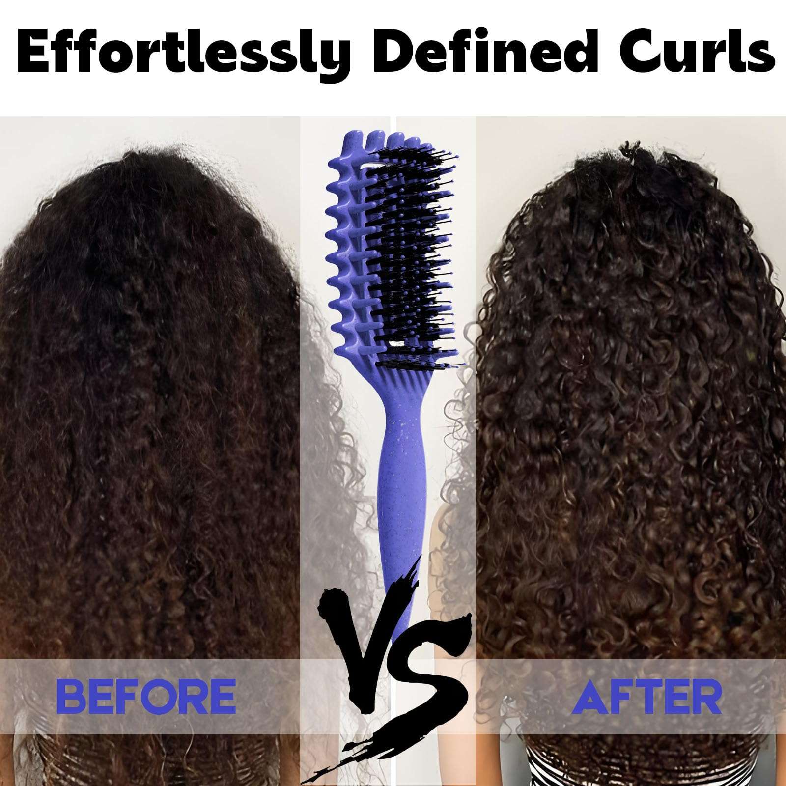 Curly Hair Brush Candybrush Curl Defining Brush for Detangling Shaping and Defining Curls for Women, Men, Wet & Dry Hair (Purple) - Image 5