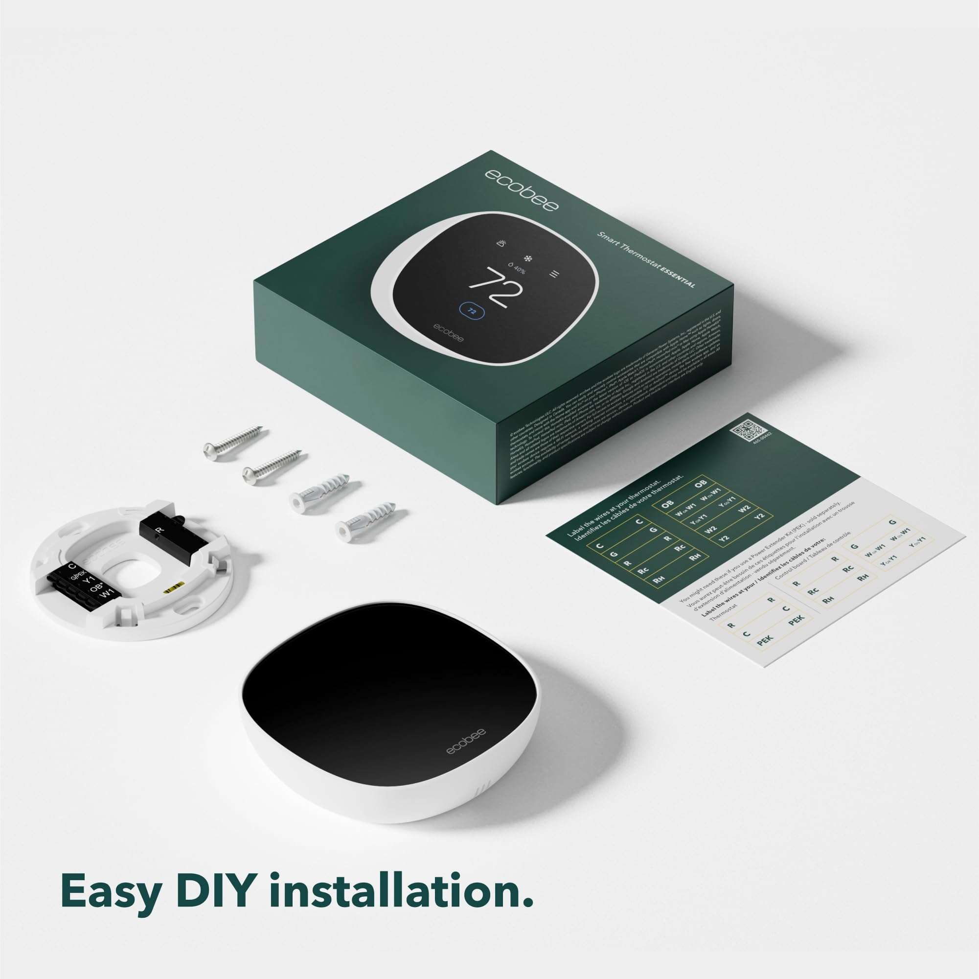 ecobee Smart Thermostat Essential - Energy Star Certified programmable Wi-Fi Thermostat - Works with Siri, Alexa, and Google Assistant - Image 4
