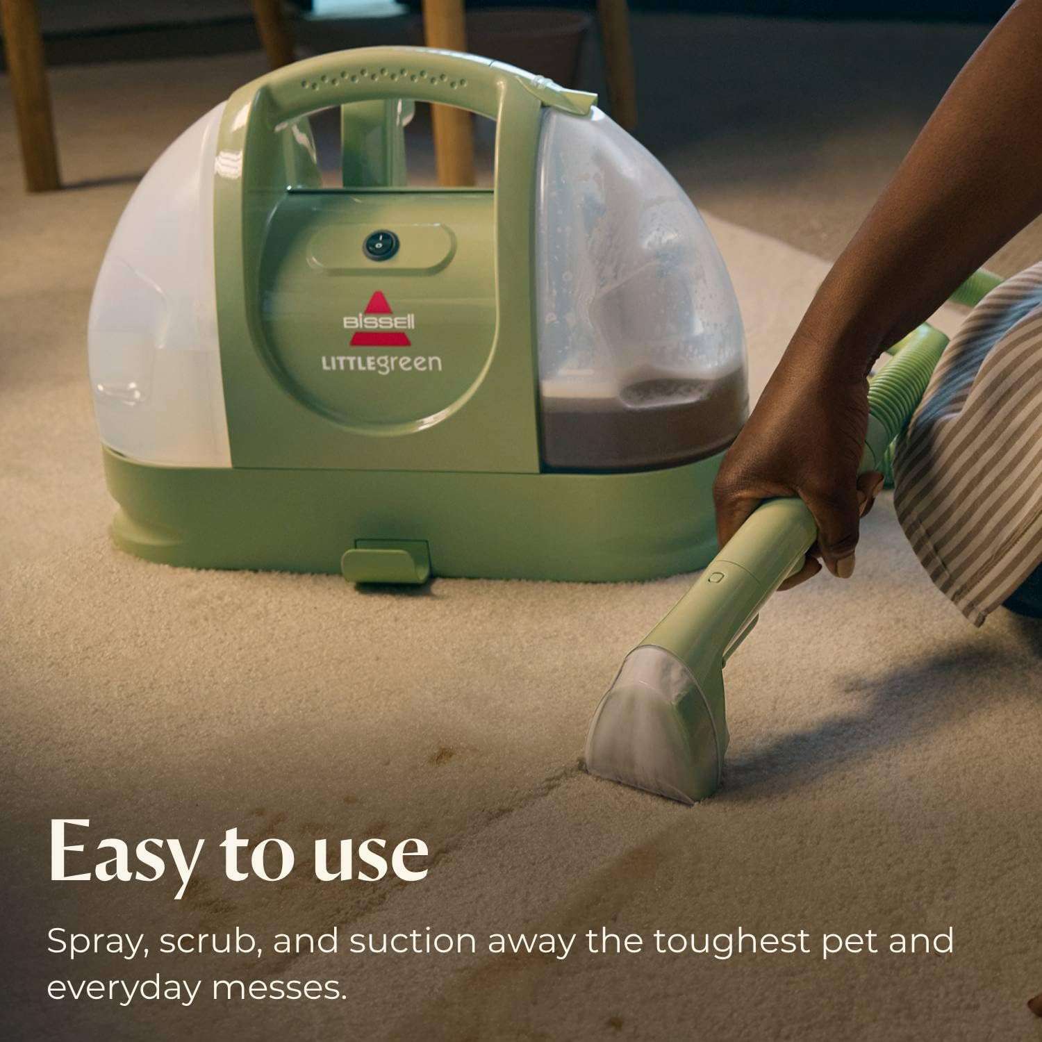 BISSELL Little Green Multi-Purpose Portable Carpet and Upholstery Cleaner, Car and Auto Detailer, with Exclusive Specialty Tools, Green, 1400B - Image 5