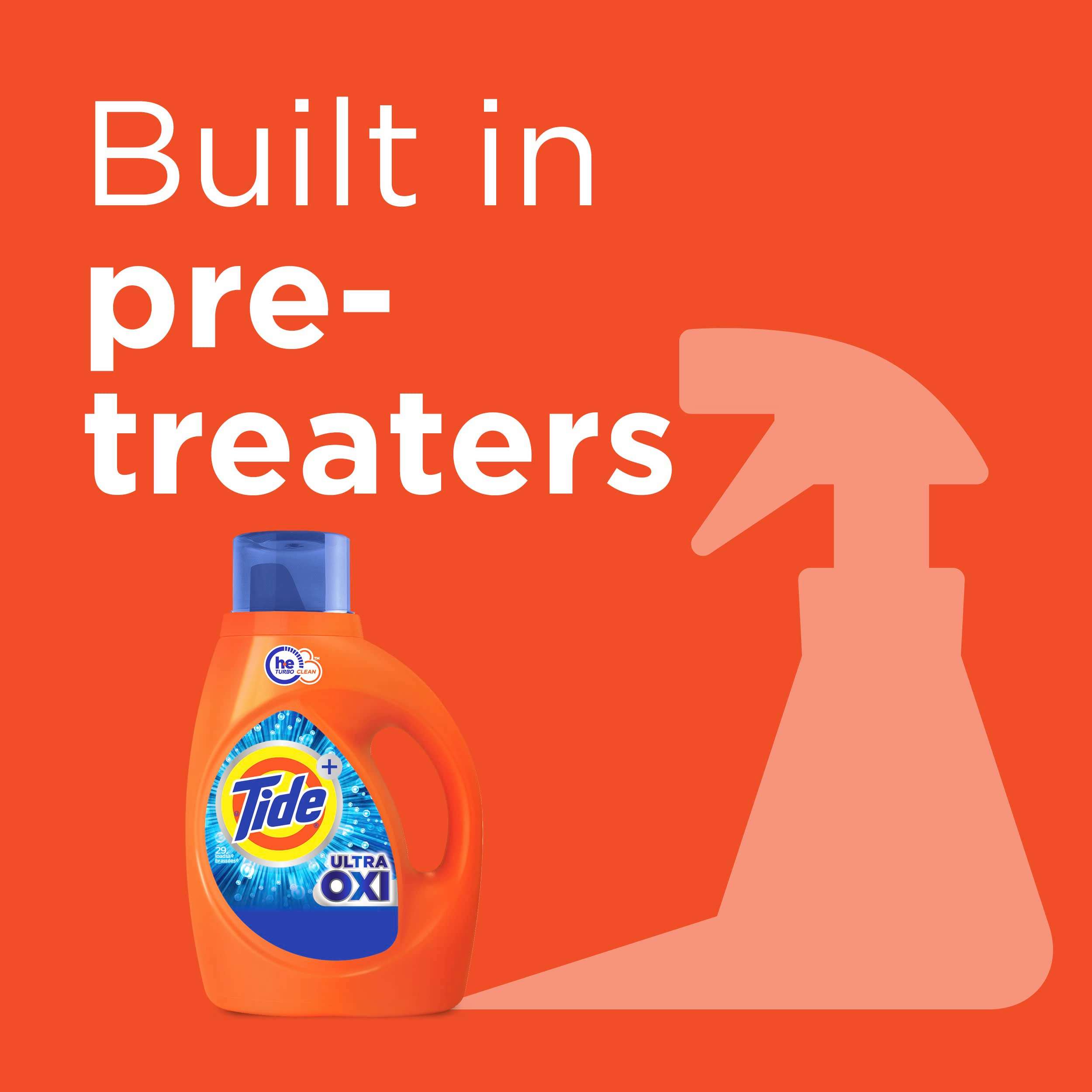 Tide Ultra Oxi Boost Liquid Laundry Detergent, 84 fl oz, 59 Loads, Advanced Stain Remover, Laundry Detergent Liquid with Extra Oxi Power - Image 3