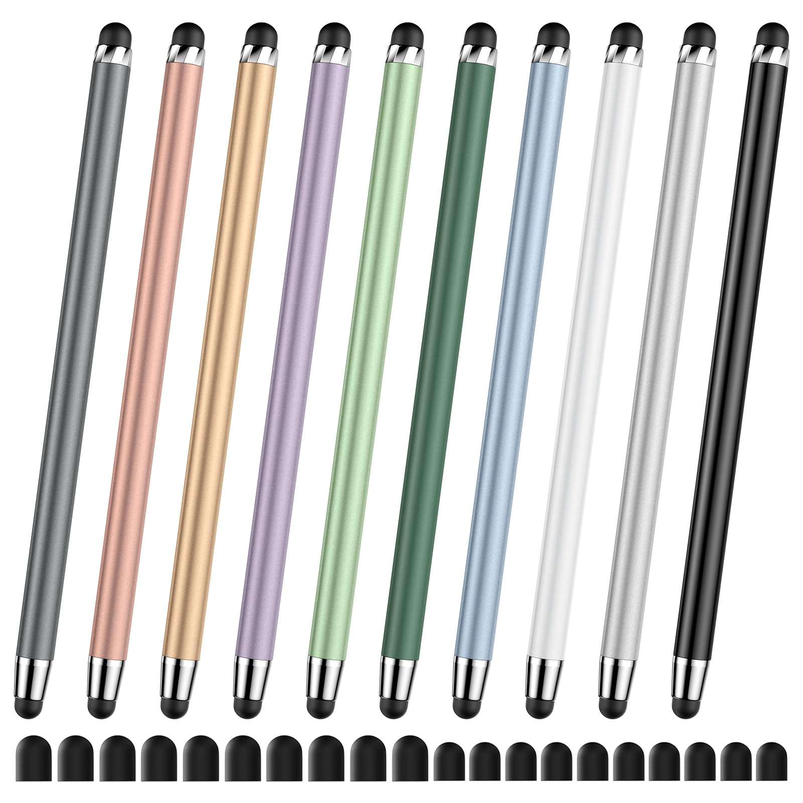 10 PCS Stylus,Stylus Pen for Touchscreen,Stylus 2-in-1 High Sensitivity & Precision Suitable for Touch Screens of iPhone/ipad/Android Tablets(10 Stylus Pen + 20 Tips) - Image 1