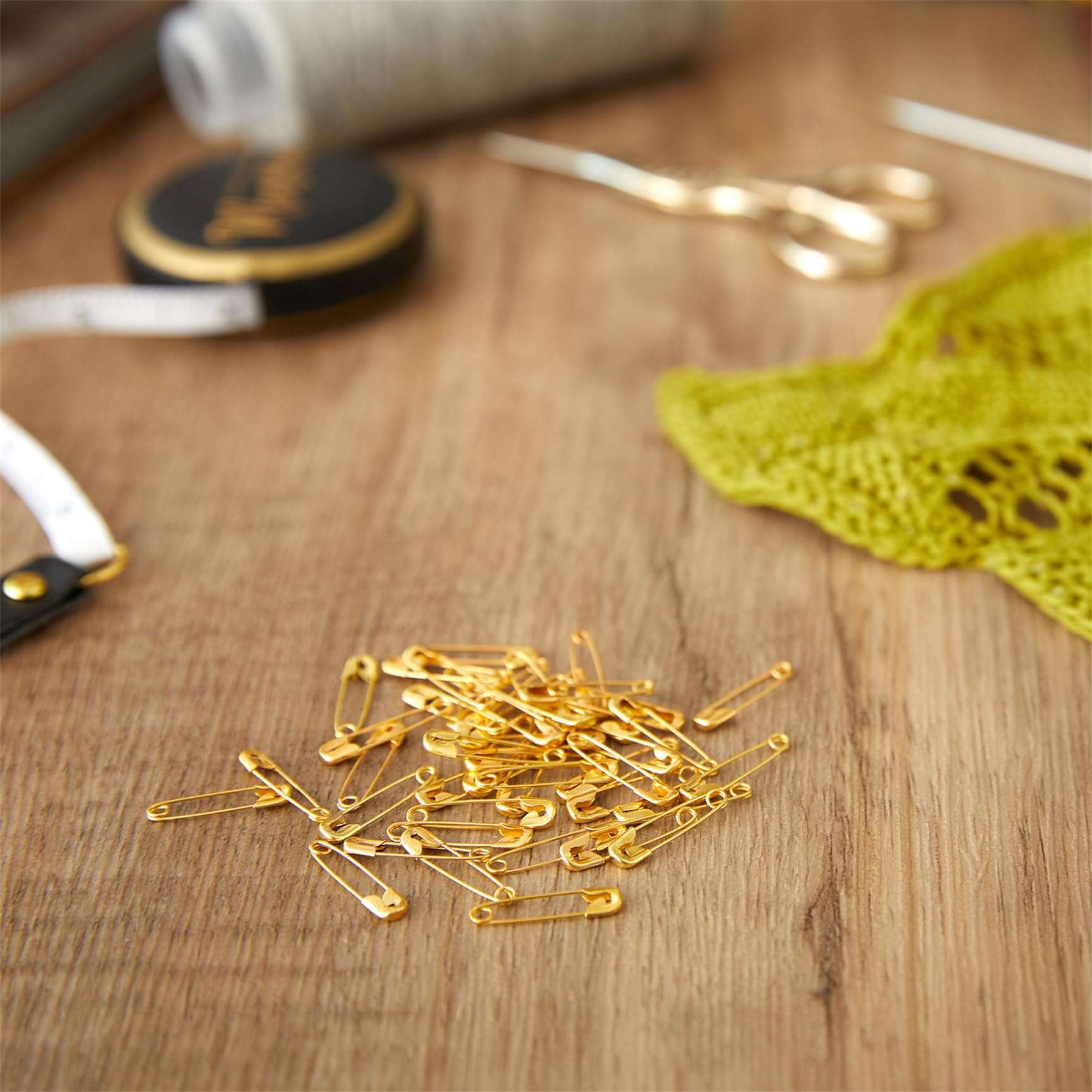 XIYAOXI 19mm Mini Safety Pins - Pack of 200pcs Small Gold Safety Pins- Versatile Clothing Tag Pins for Repair, Crafting & Fashion Accessories Making in a PP Box - Image 2