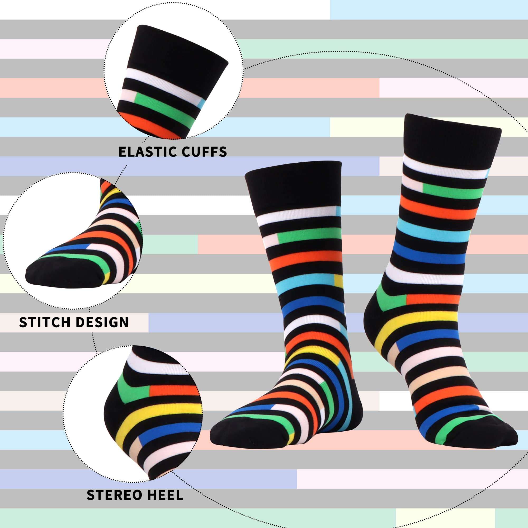 WeciBor Women's Funny Colorful Novelty Pattern Cotton Crew Socks Funky Gifts for Mum - Image 5