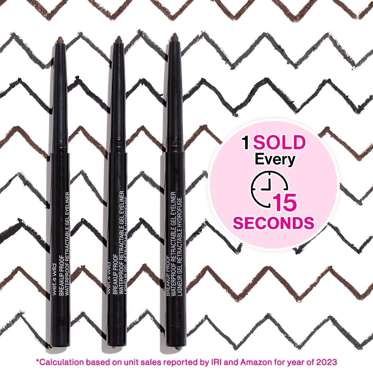 wet n wild Mega Last Breakup Proof Waterproof Retractable Gel Eyeliner - Ultra Pigmented 16-Hour Long Wear, Smudge Proof Satin Finish Formula, Cruelty-Free & Vegan - Charcoal - Image 6