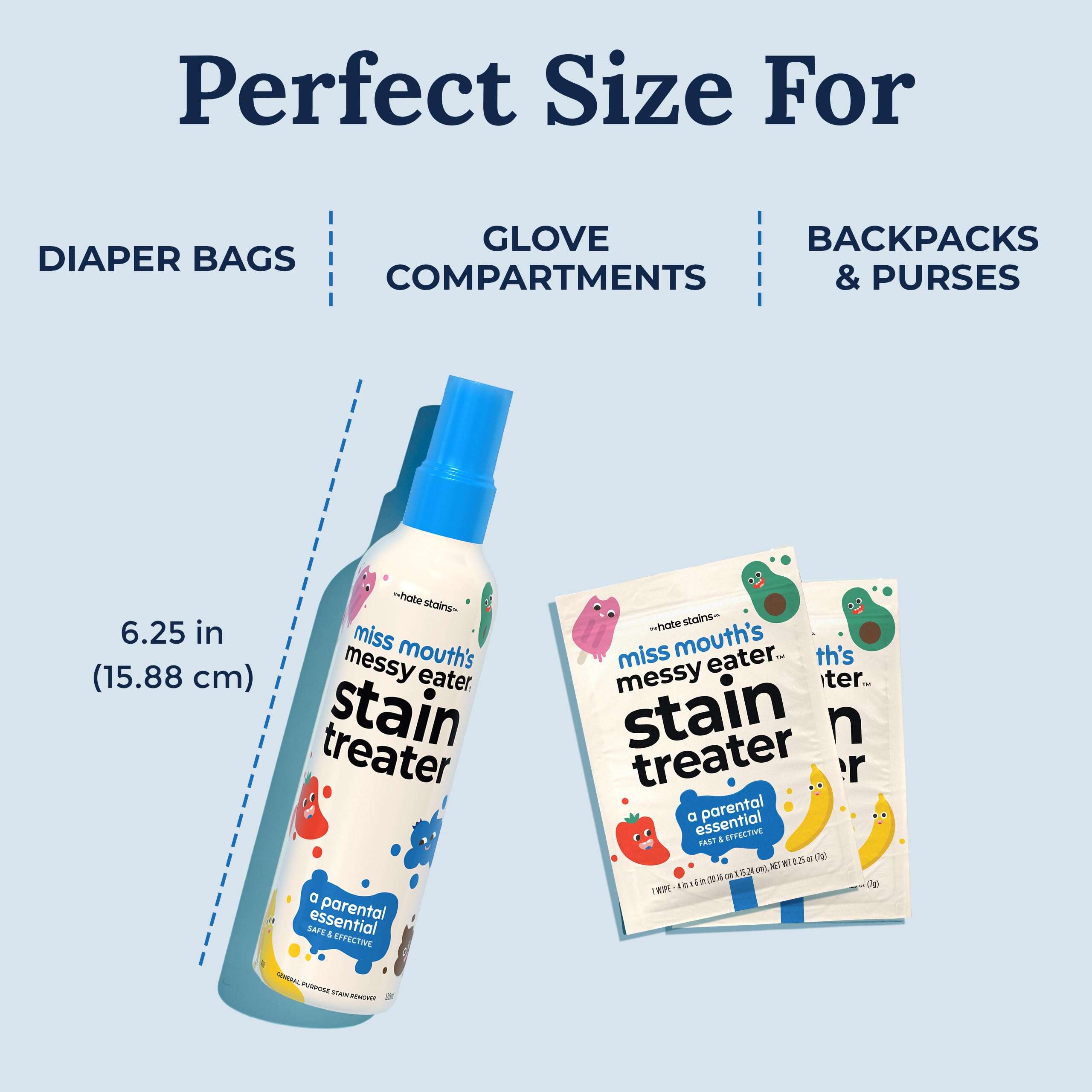 Miss Mouth's Messy Eater Stain Treater Spray - 4oz Stain Remover - Newborn & Baby Essentials - No Dry Cleaning Food, Grease, Coffee Off Laundry, Underwear, Fabric - Image 8