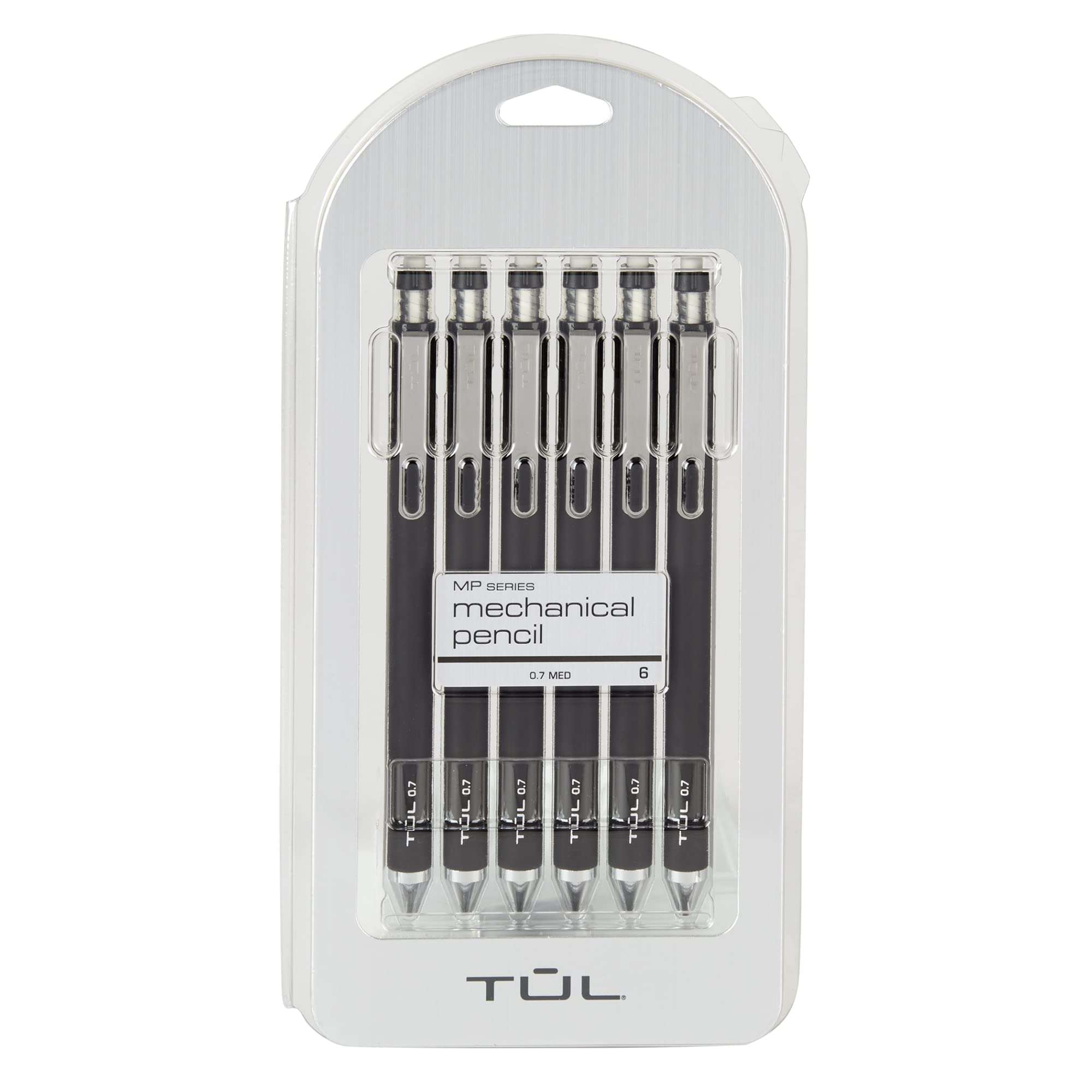 TUL® Mechanical Pencils, 0.7 mm, Black Barrels, Pack Of 6 Pencils - Image 1