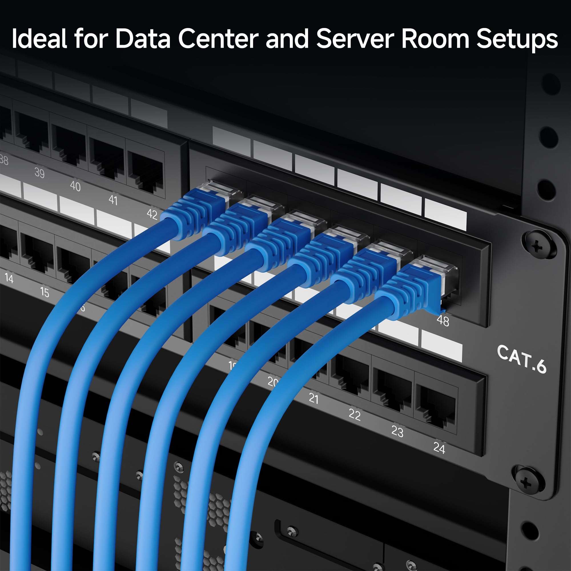 Cable Matters [UL Listed] 48 Port Patch Panel Rackmount or Wall Mount 19-Inch, 2U Cat6 Network Patch Panel for 10 Gigabit Ethernet, 110 or Krone Impact Tools Compatible - Image 3