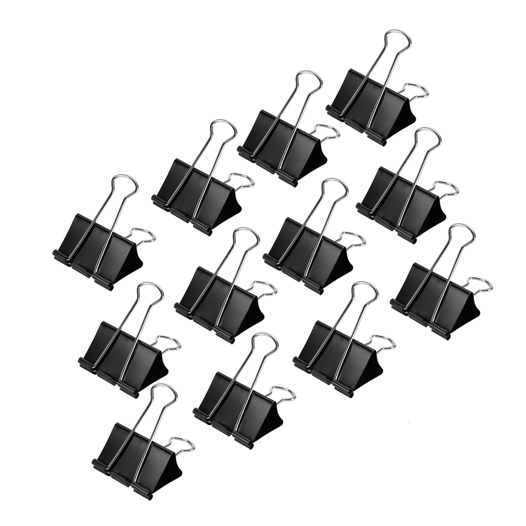 Amazon Basics Sturdy Binder Clips for Office Use, 144 Count (12 Pack of 12), Small, 0.75 in, Black - Image 1