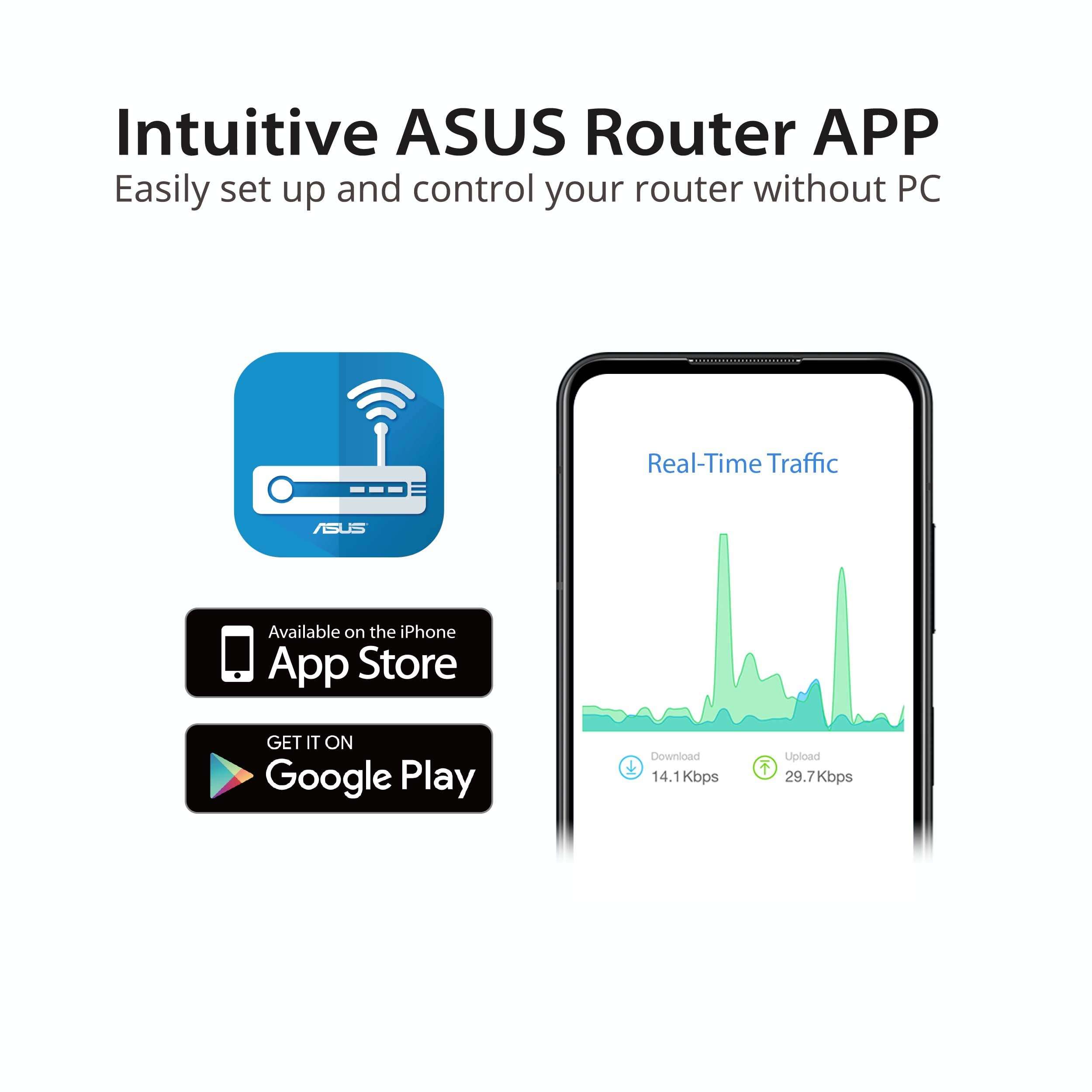 ASUS AX3000 WiFi 6 Router (RT-AX57) - Dual Band Gigabit Wireless Internet Router, Gaming & Streaming, AiMesh Compatible, Included Lifetime Internet Security, Parental Control, MU-MIMO, OFDMA - Image 6