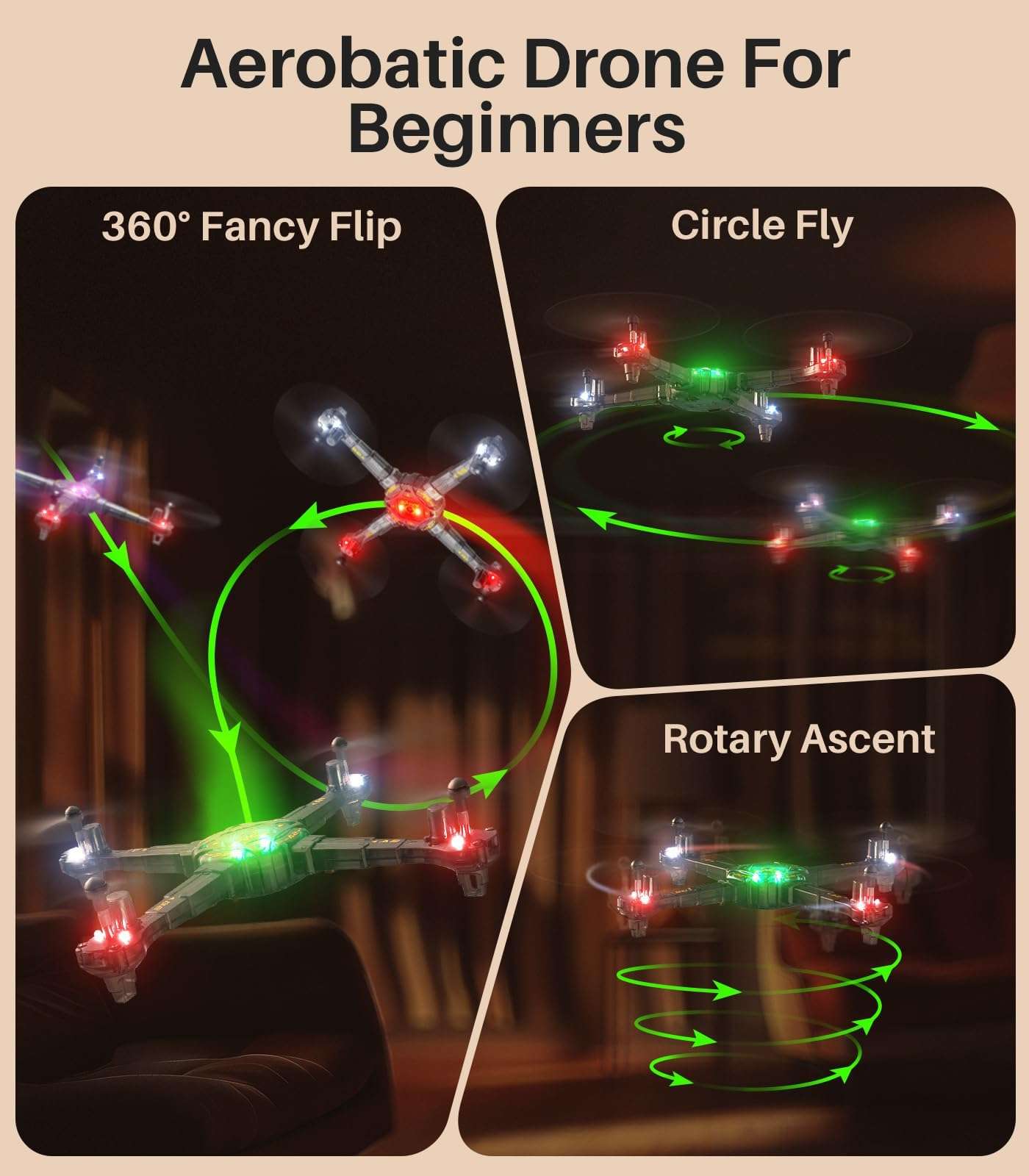Drones for Kids, SYMA X440 RC Helicopter Drone with Detachable Arms with 7-Color Light Switching, 16 Stunts, 2 Batteries and Altitude Hold, Remote Control Toys for Boys Girls - Image 4
