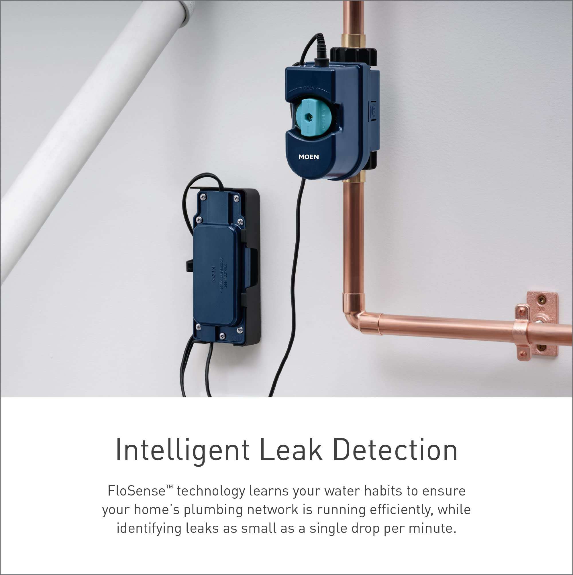 Moen Flo Smart Water Monitor and Automatic Shutoff Sensor, Wi-Fi Water Leak Detector for 3/4-Inch Diameter Pipe, 900-001 - Image 9
